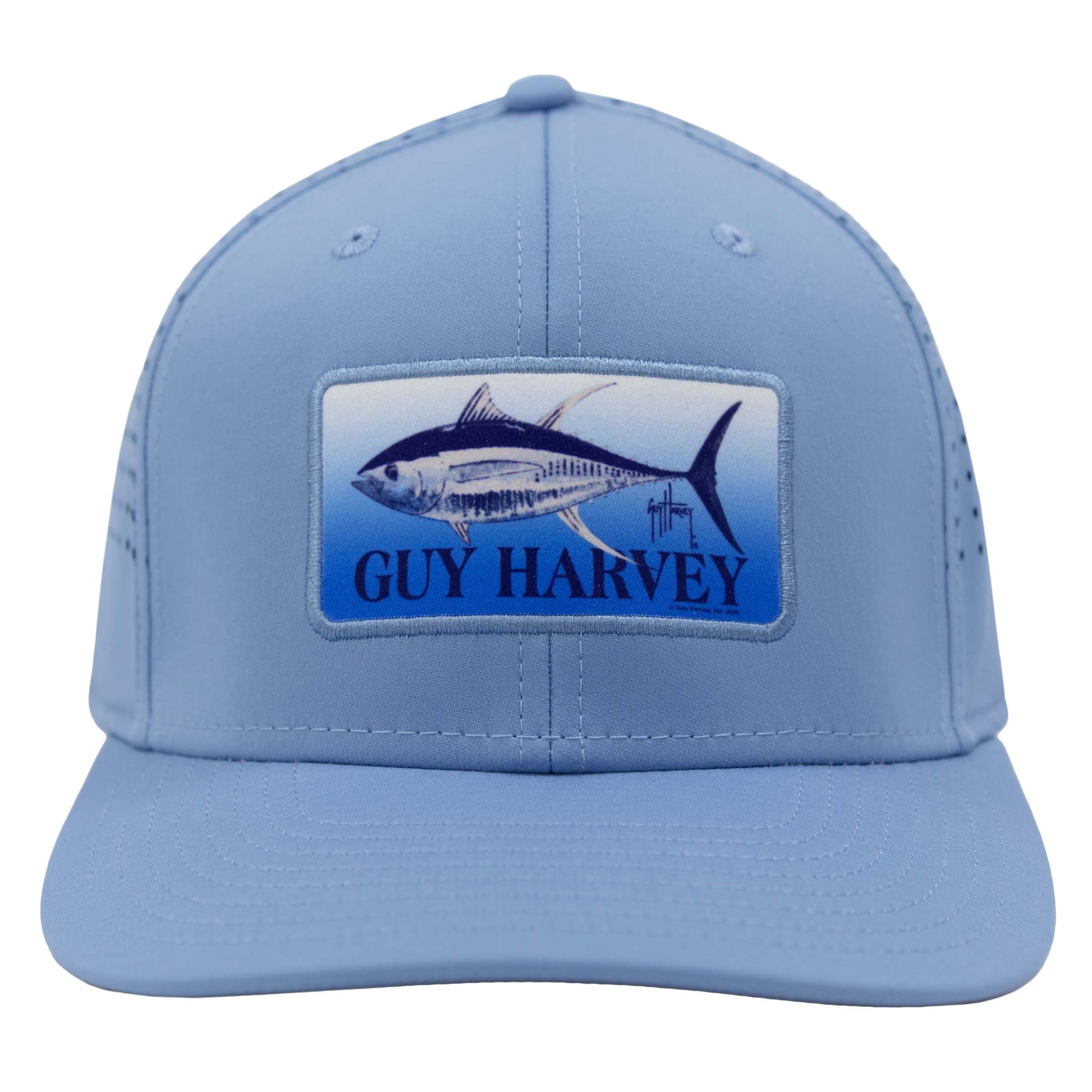 Men's Light Blue Total Tuna Flex Fitted Trucker Hat View 2