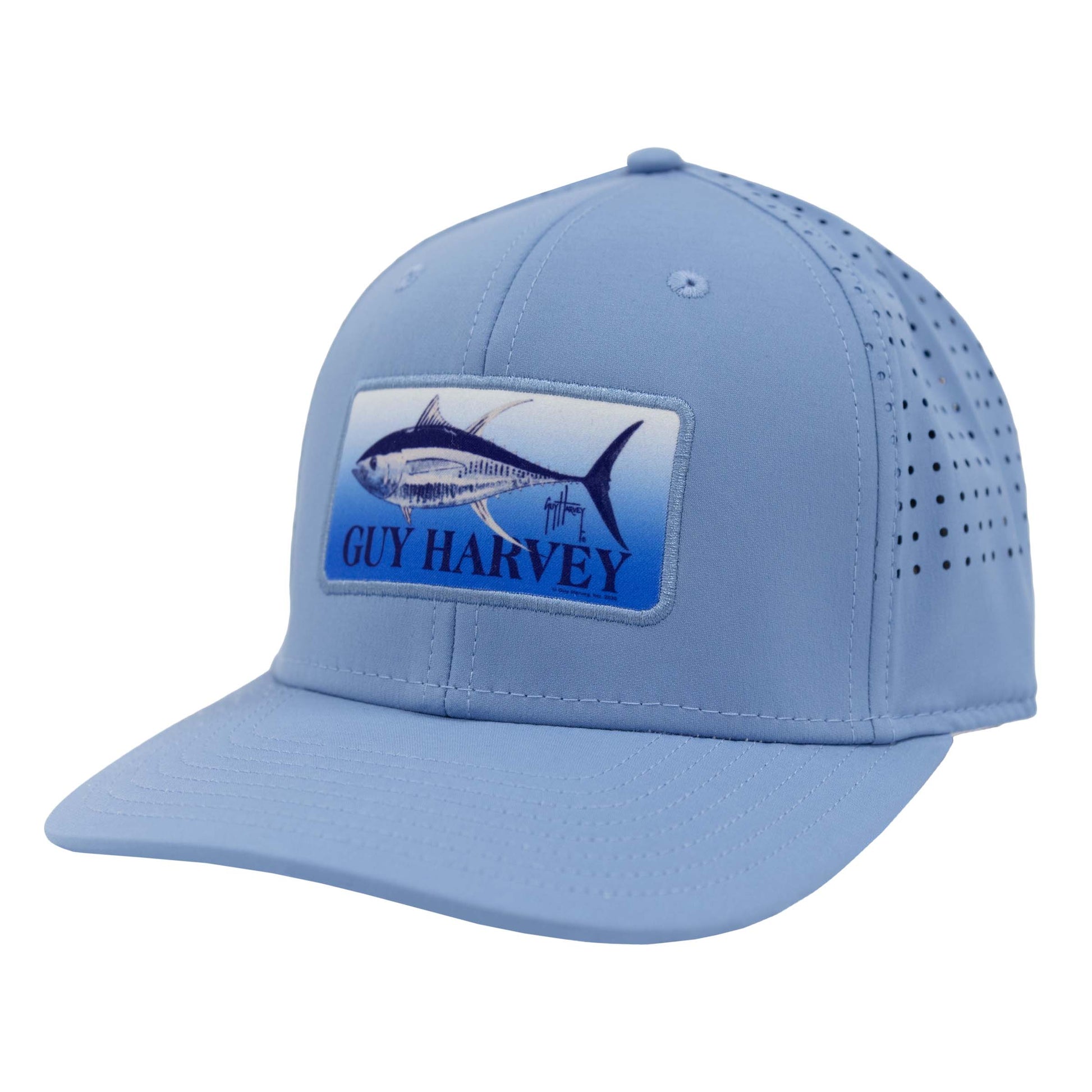 Men's Light Blue Total Tuna Flex Fitted Trucker Hat View 1