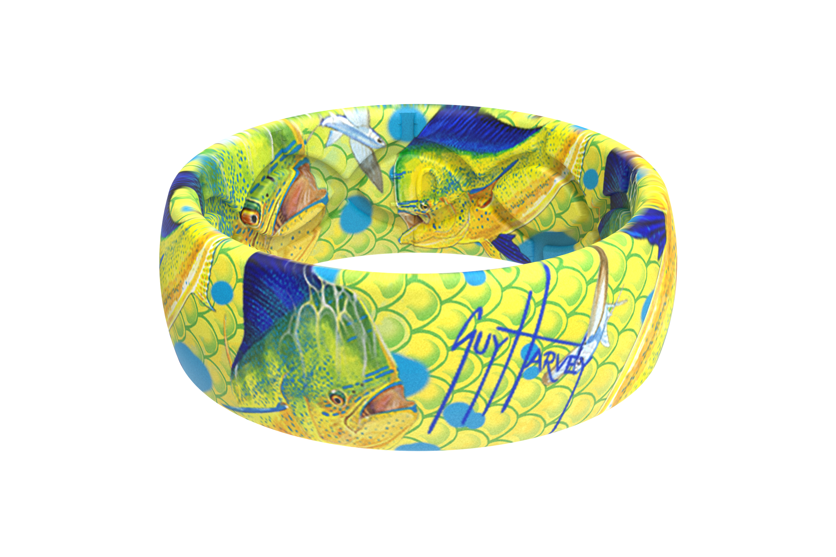 Guy Harvey Mahi Skin Groove Ring® view 1 View 1