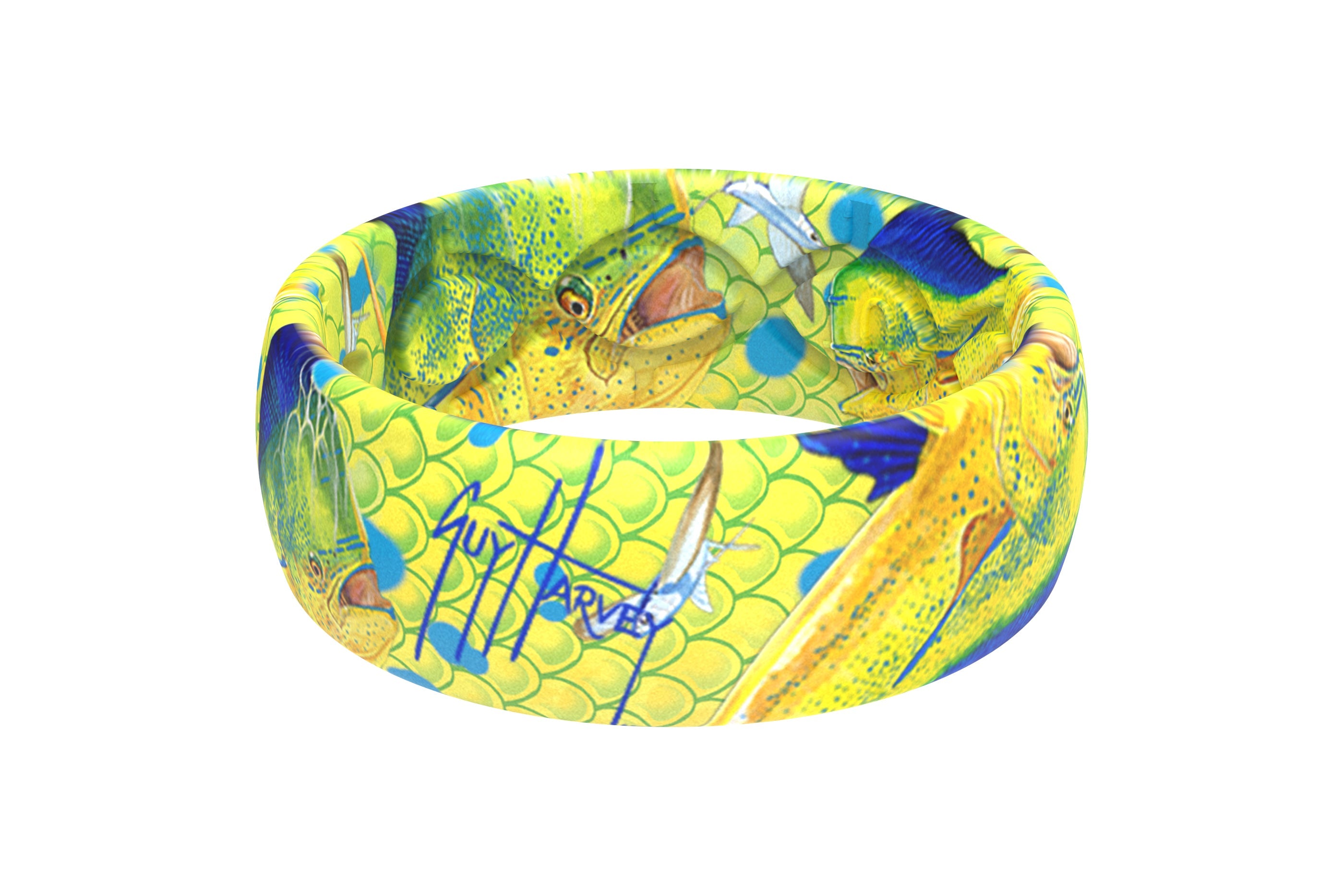 Guy Harvey Mahi Skin Groove Ring® view 2 View 2