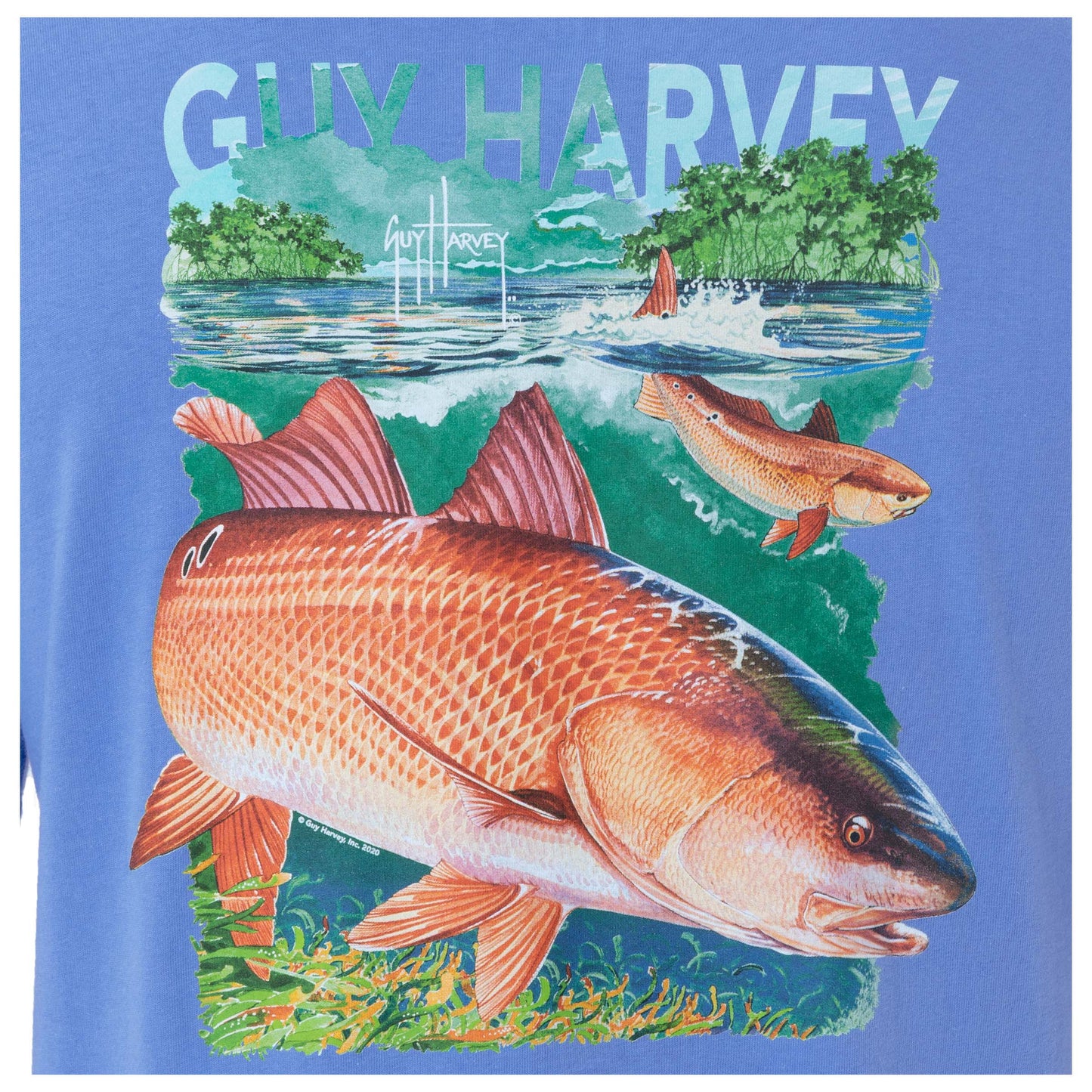 Guy Harvey Men's Atlantic Big Game Short Sleeve Crew Neck T-Shirt
