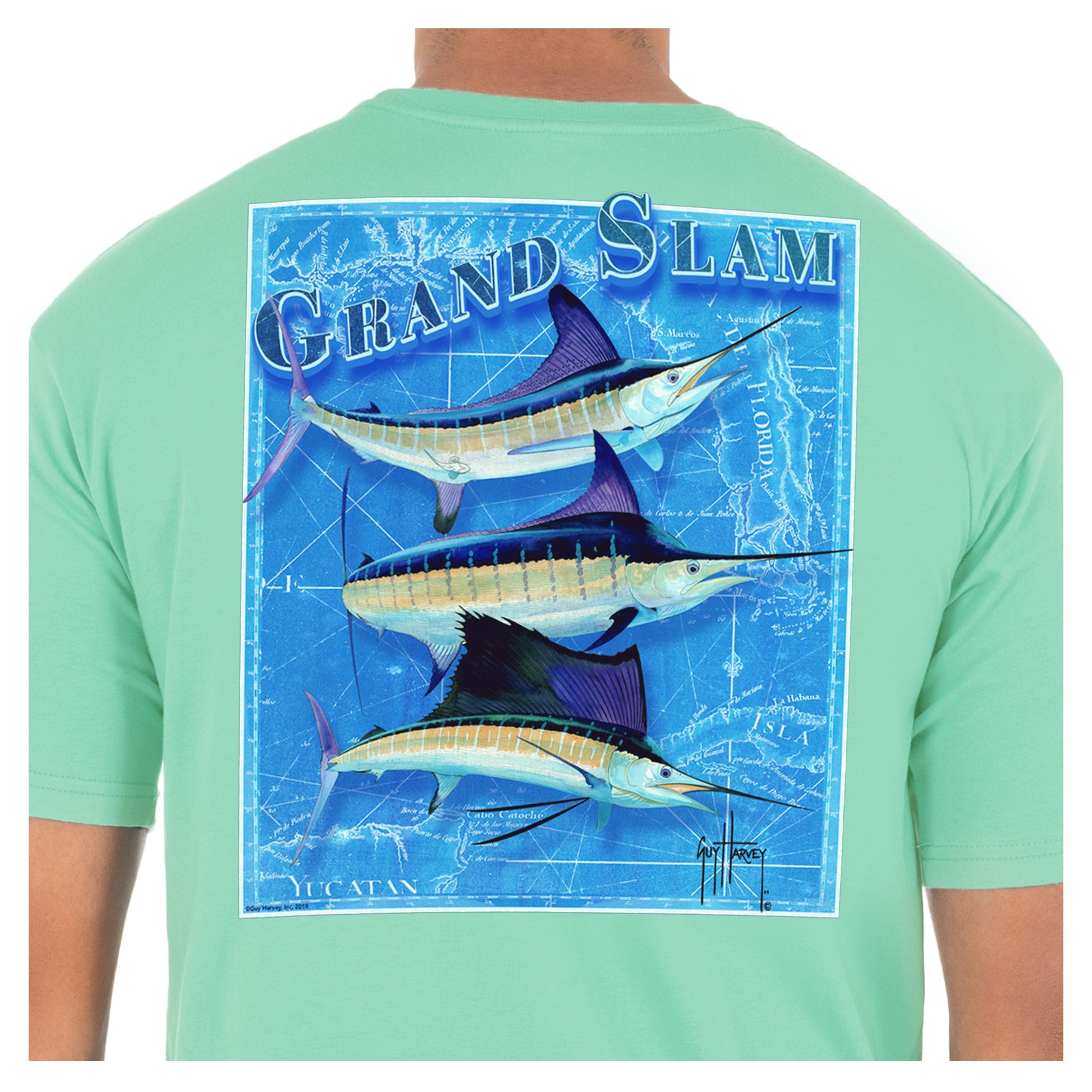 Men's Billfish Grand Slam Short Sleeve Pocket T-Shirt View 3