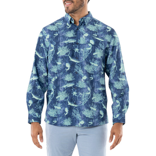 Men's Denim Shells Long Sleeve Fishing Shirt View 1