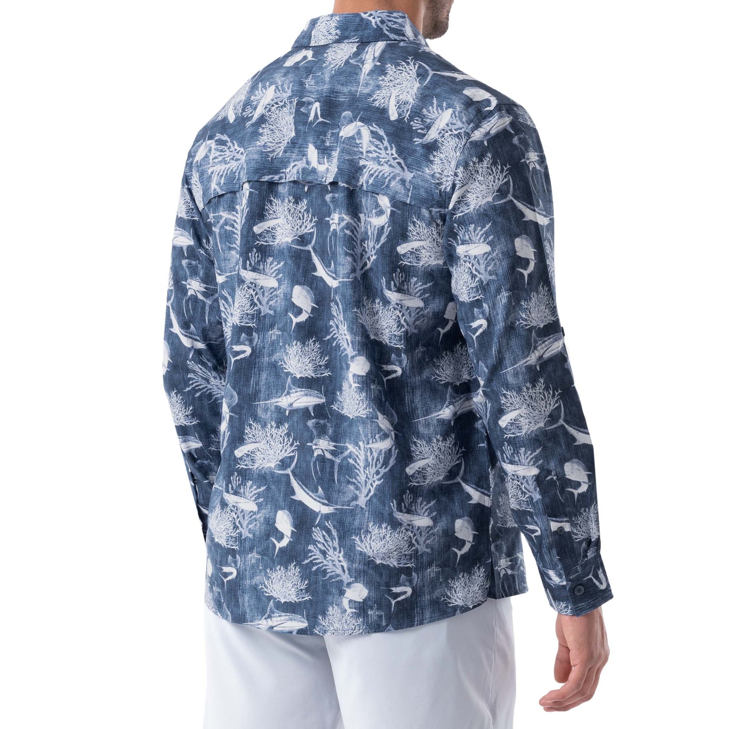Men's Denim Shells Long Sleeve Fishing Shirt – Guy Harvey