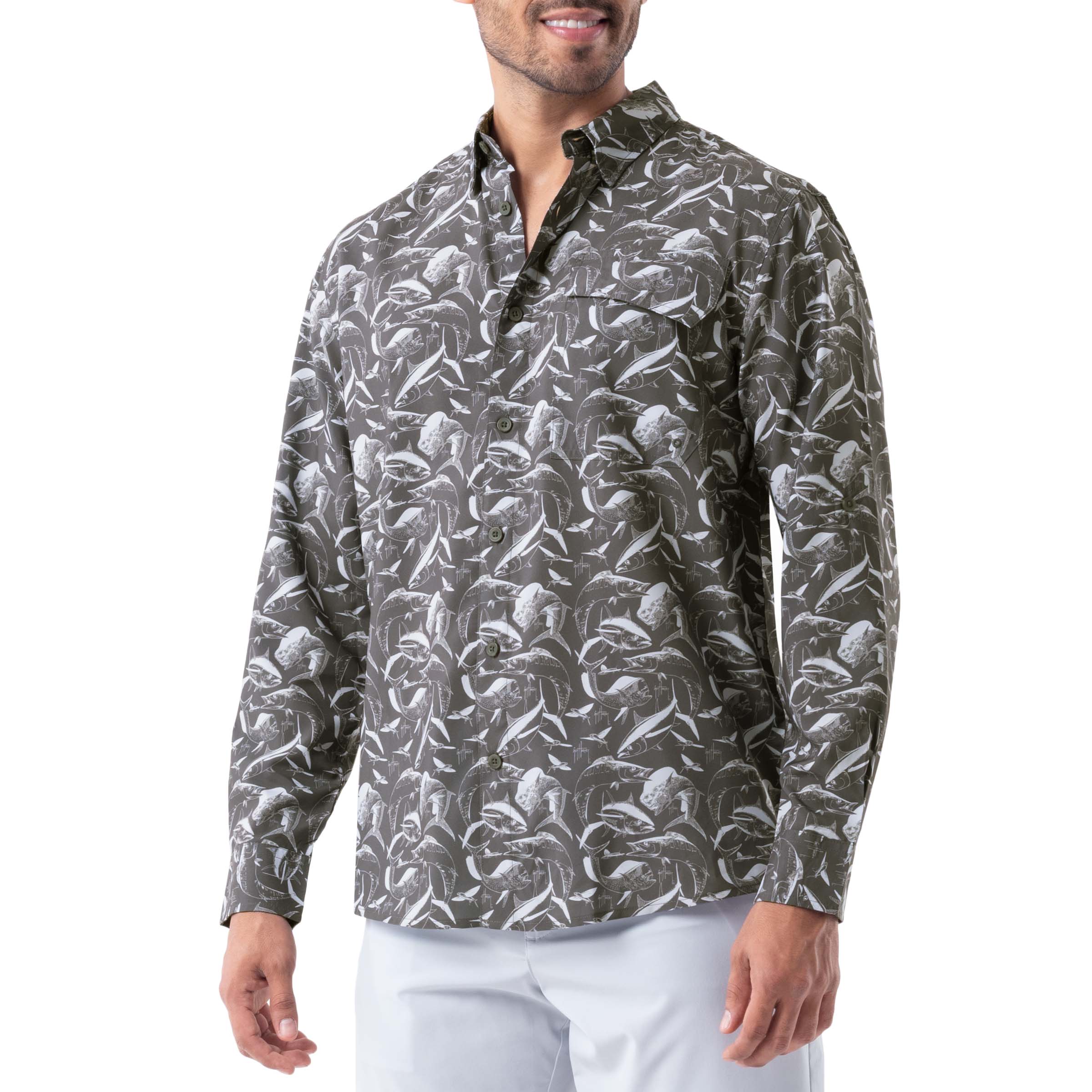 Men's Dive Harvey Long Sleeve Fishing Shirt View 3