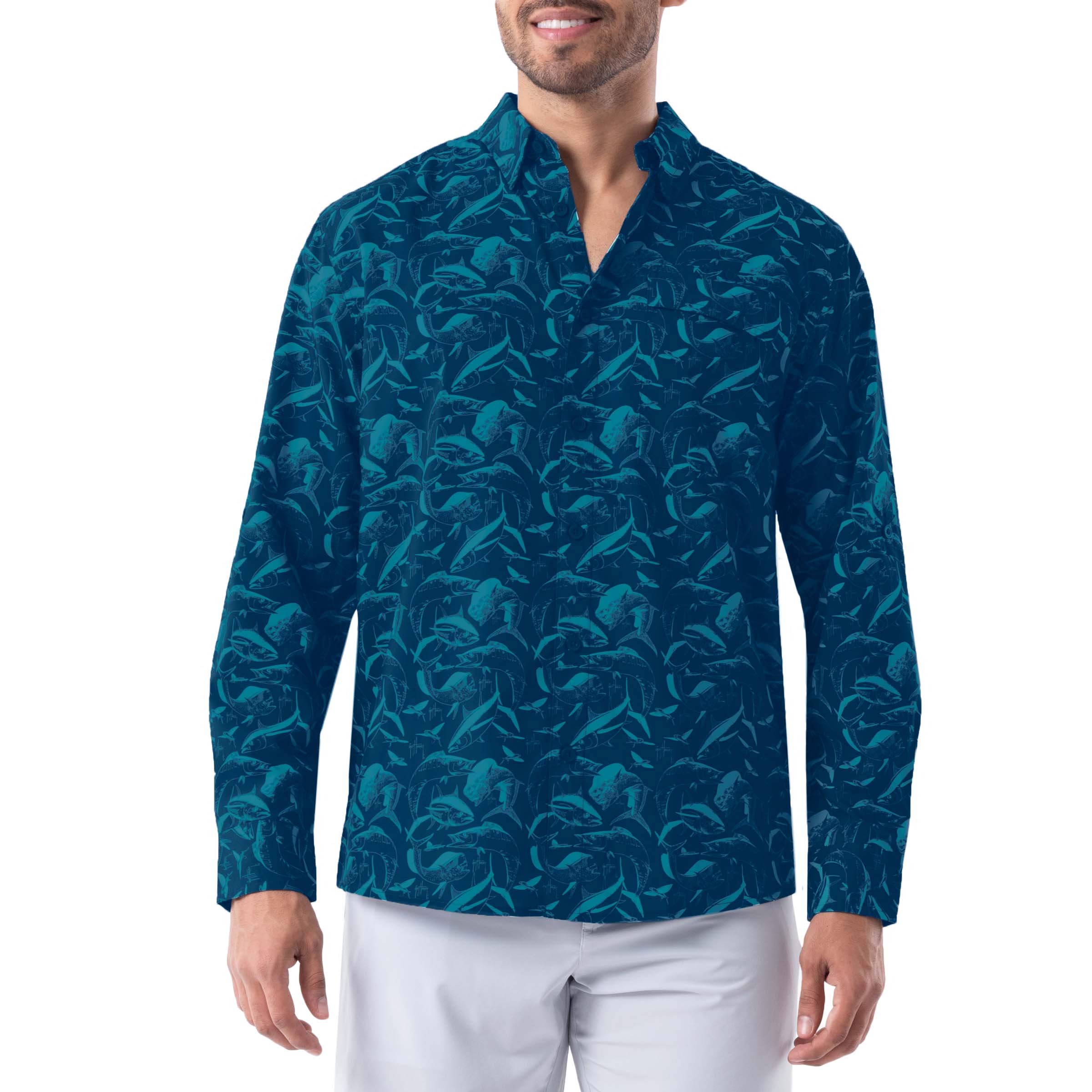 Men's Dive Harvey Long Sleeve Fishing Shirt View 8