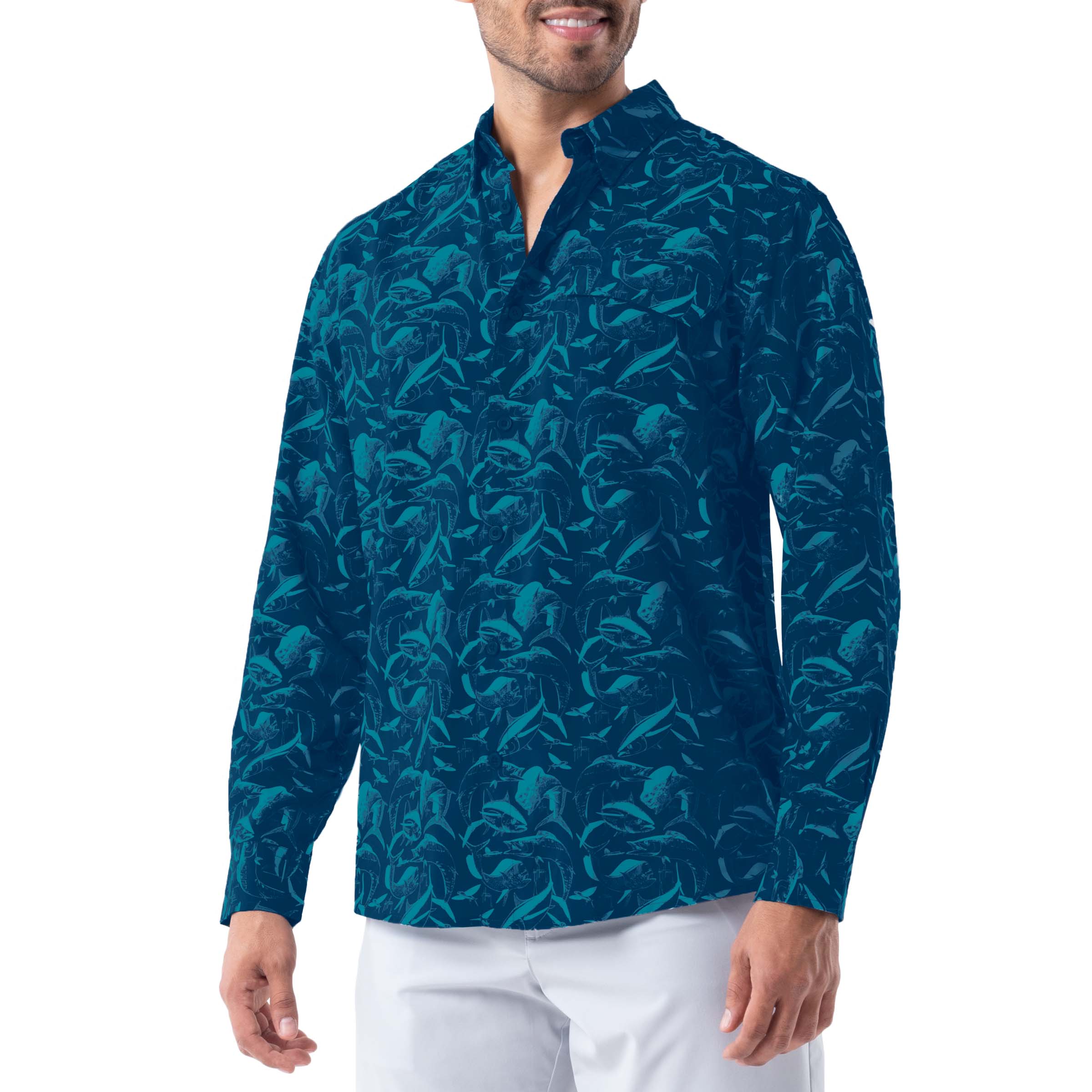 Men's Dive Harvey Long Sleeve Fishing Shirt View 10