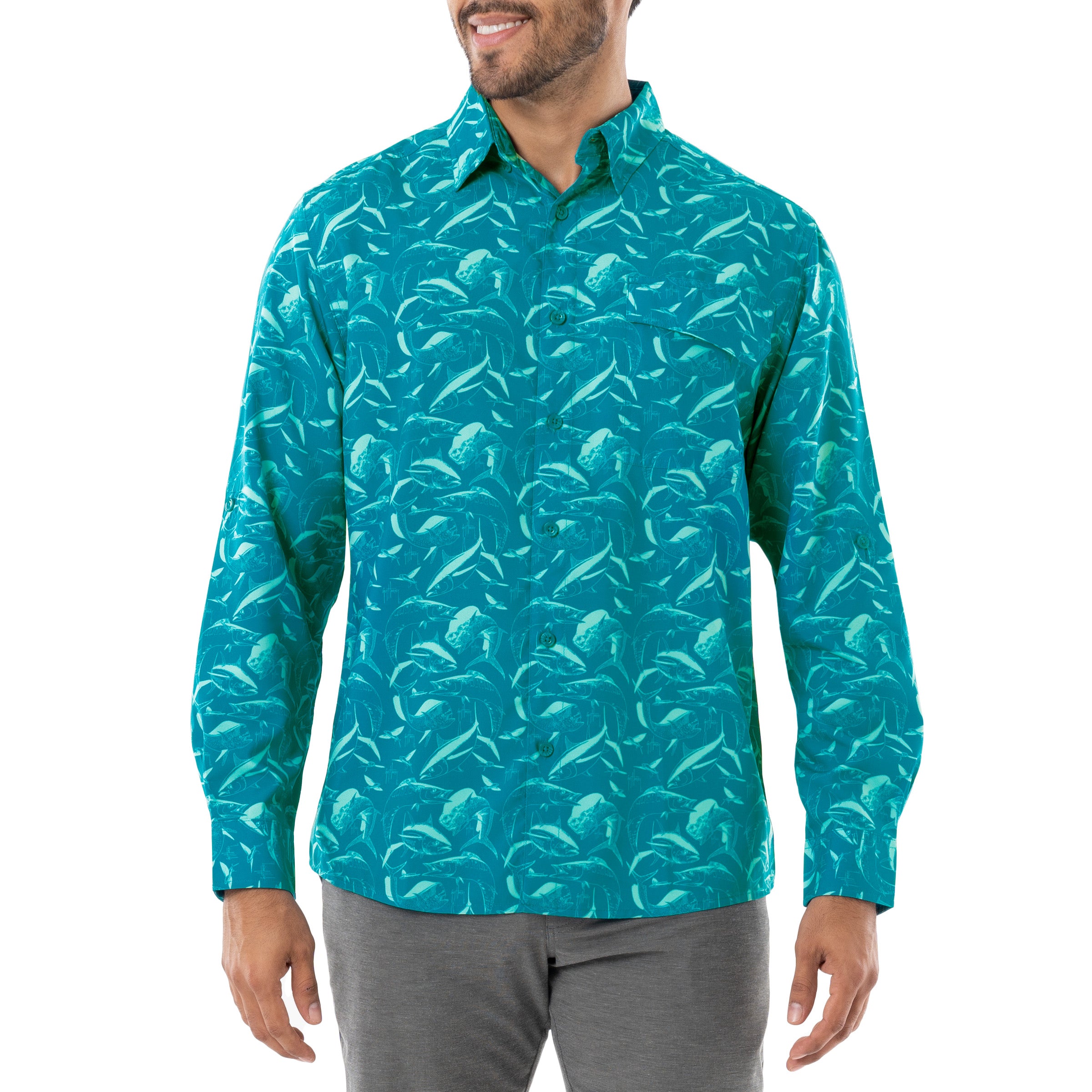 Men's Dive Harvey Long Sleeve Fishing Shirt View 15