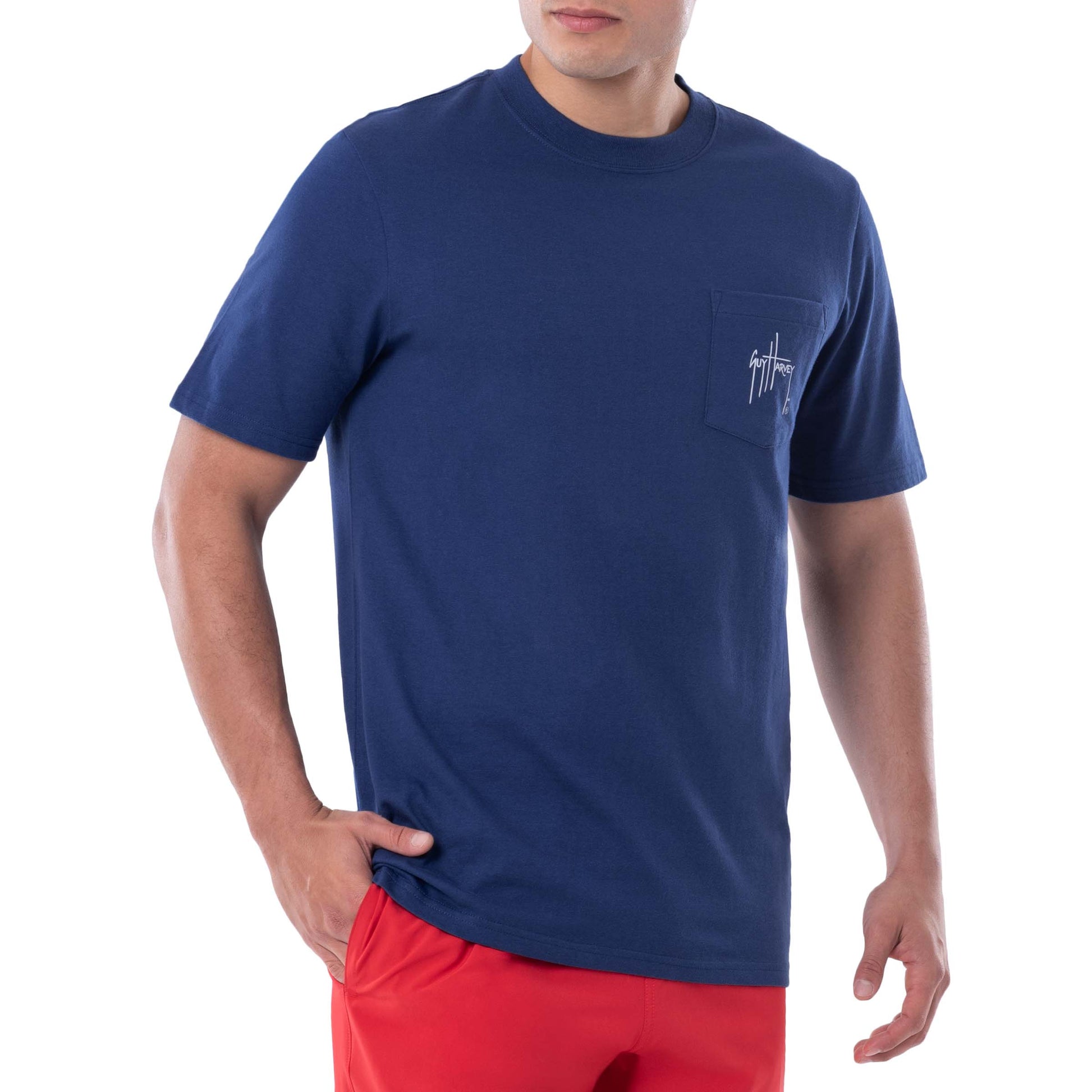 Men's Stars and Stripes Short Sleeve Pocket T-Shirt View 5