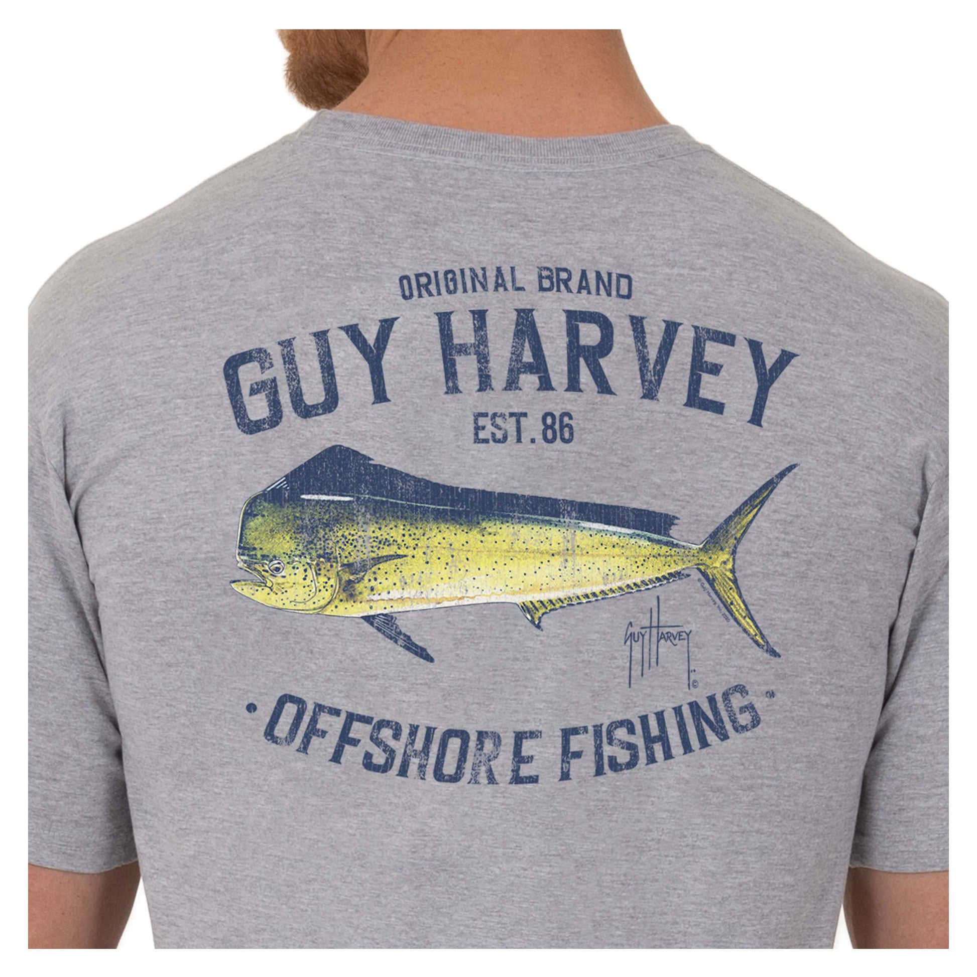 Men's Offshore Fishing Short Sleeve Pocket T-Shirt View 3