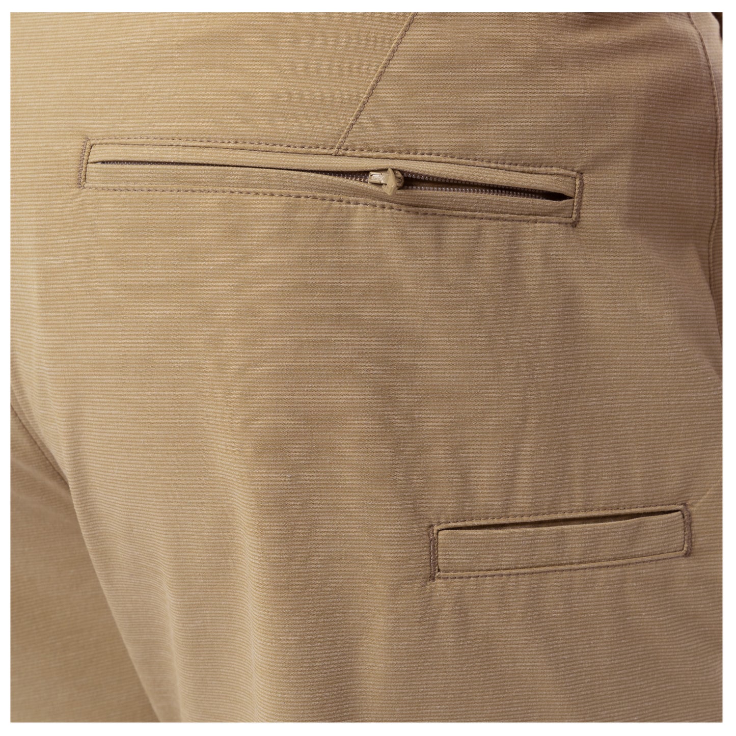 Men's Khaki Performance Hybrid Short 4-Way Stretch View 3