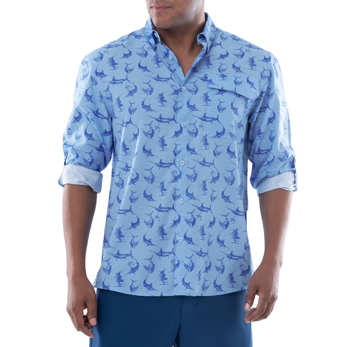 Men's Retro Billfish Long Sleeve Fishing Shirt – Guy Harvey