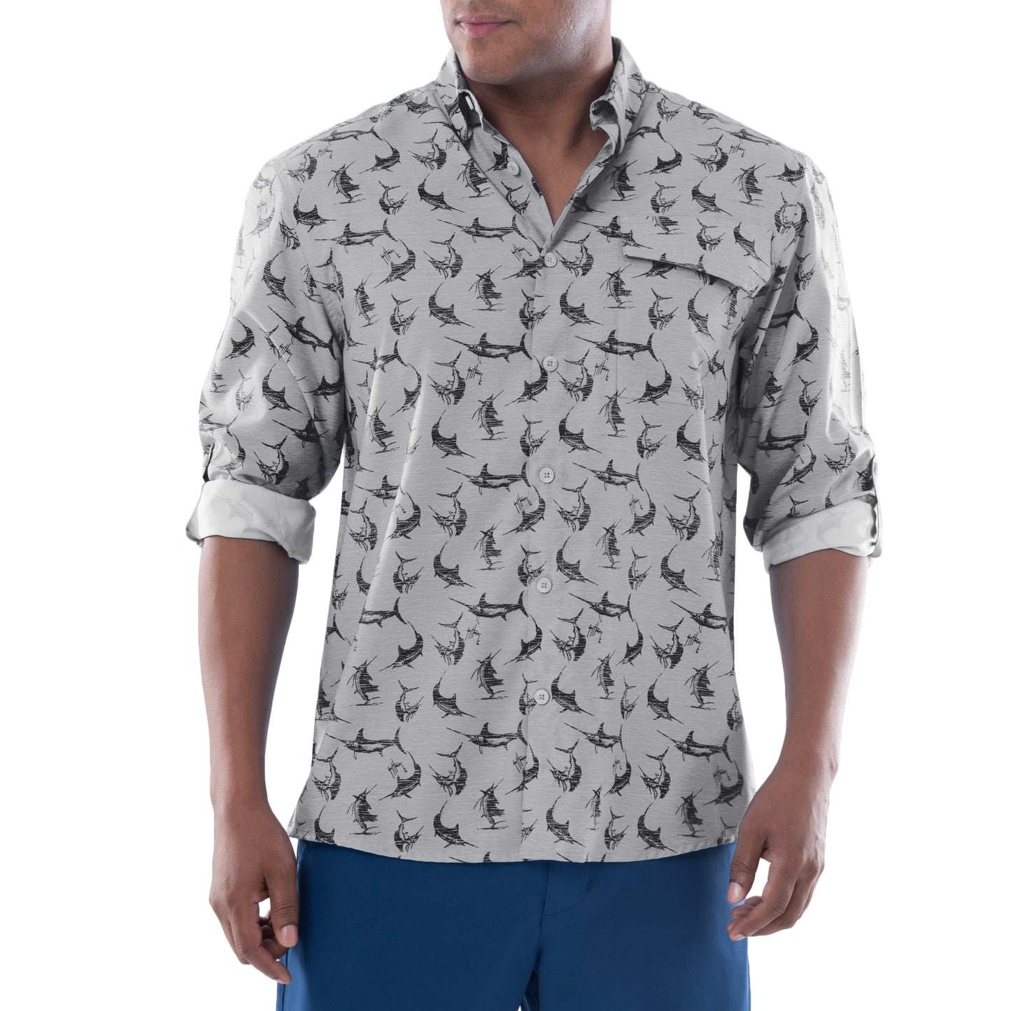 Men's Retro Billfish Long Sleeve Fishing Shirt – Guy Harvey