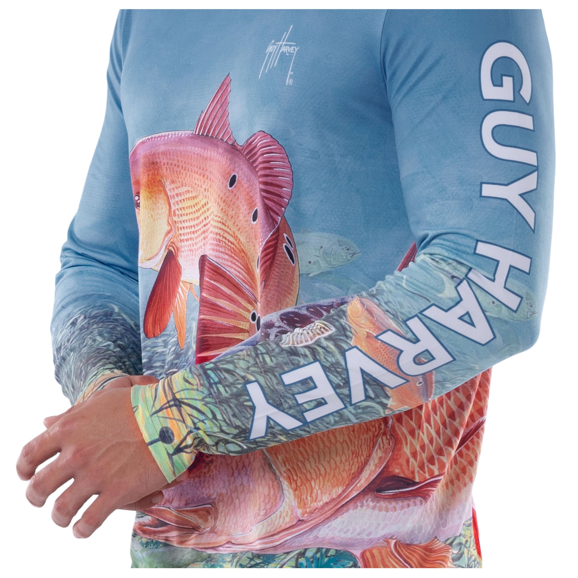 Men's Seeing Red Performance Fishing Sun Protection Shirt UPF 50 – Guy  Harvey