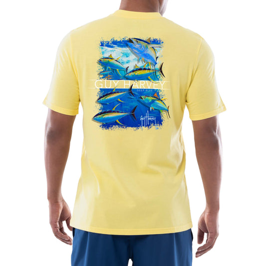 Men's Deep Blue Short Sleeve T-Shirt View 1