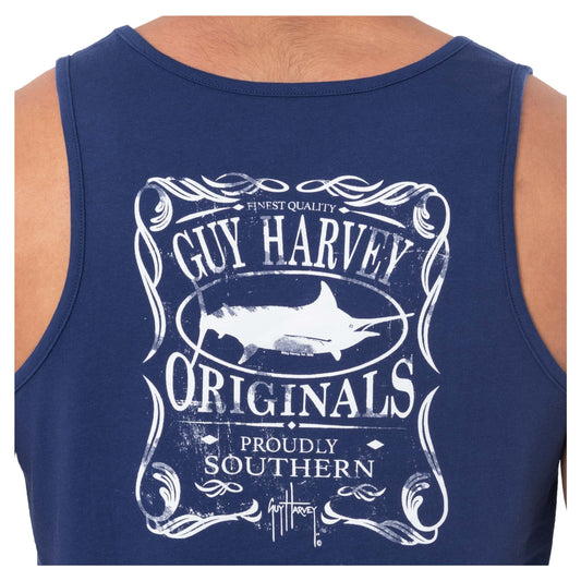 Men's Proudly Southern Navy Tank Top View 2