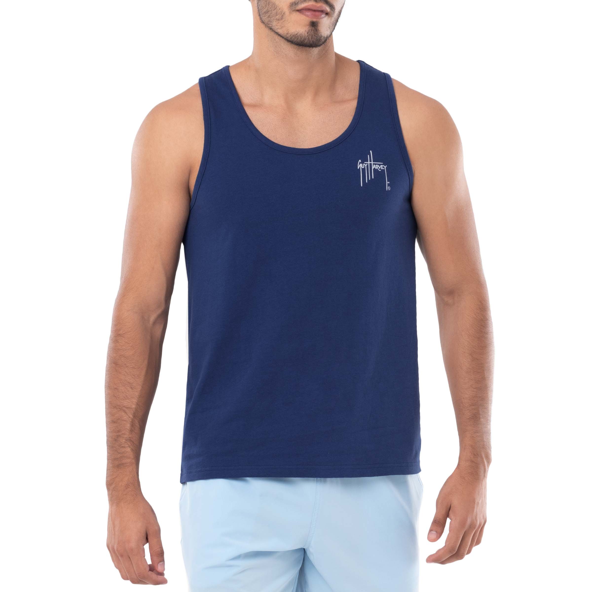 Men's Proudly Southern Navy Tank Top View 6