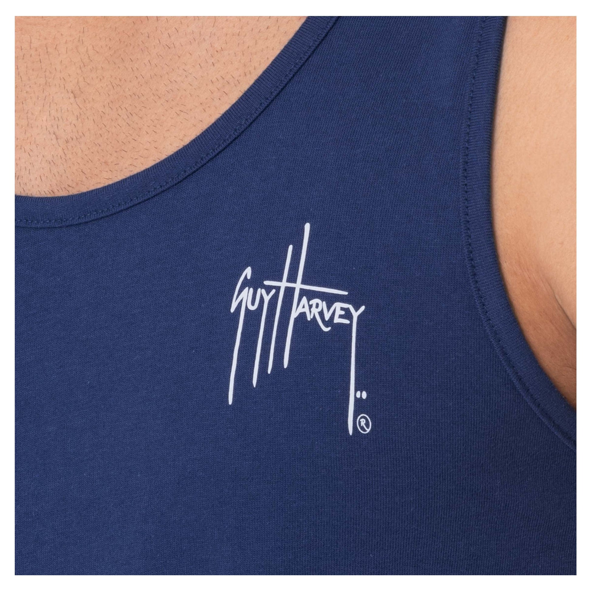 Men's Proudly Southern Navy Tank Top View 4