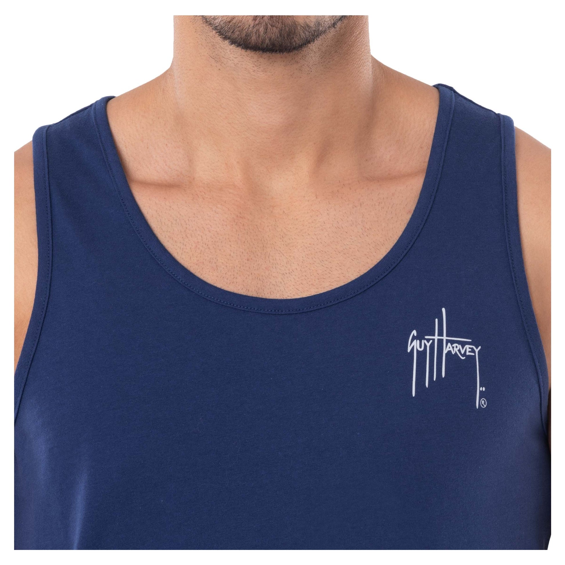 Men's Proudly Southern Navy Tank Top View 5