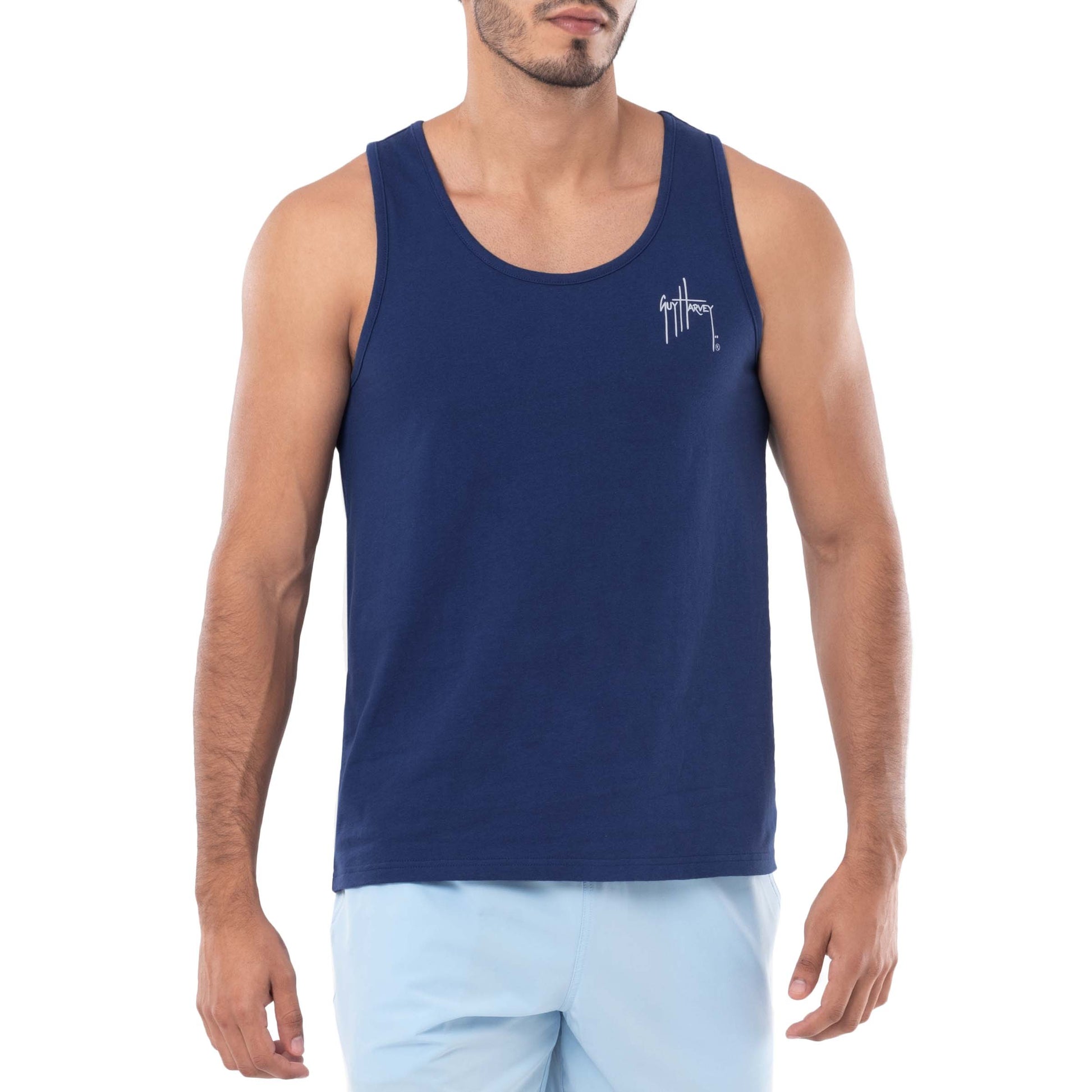 Men's Proudly Southern Navy Tank Top View 6