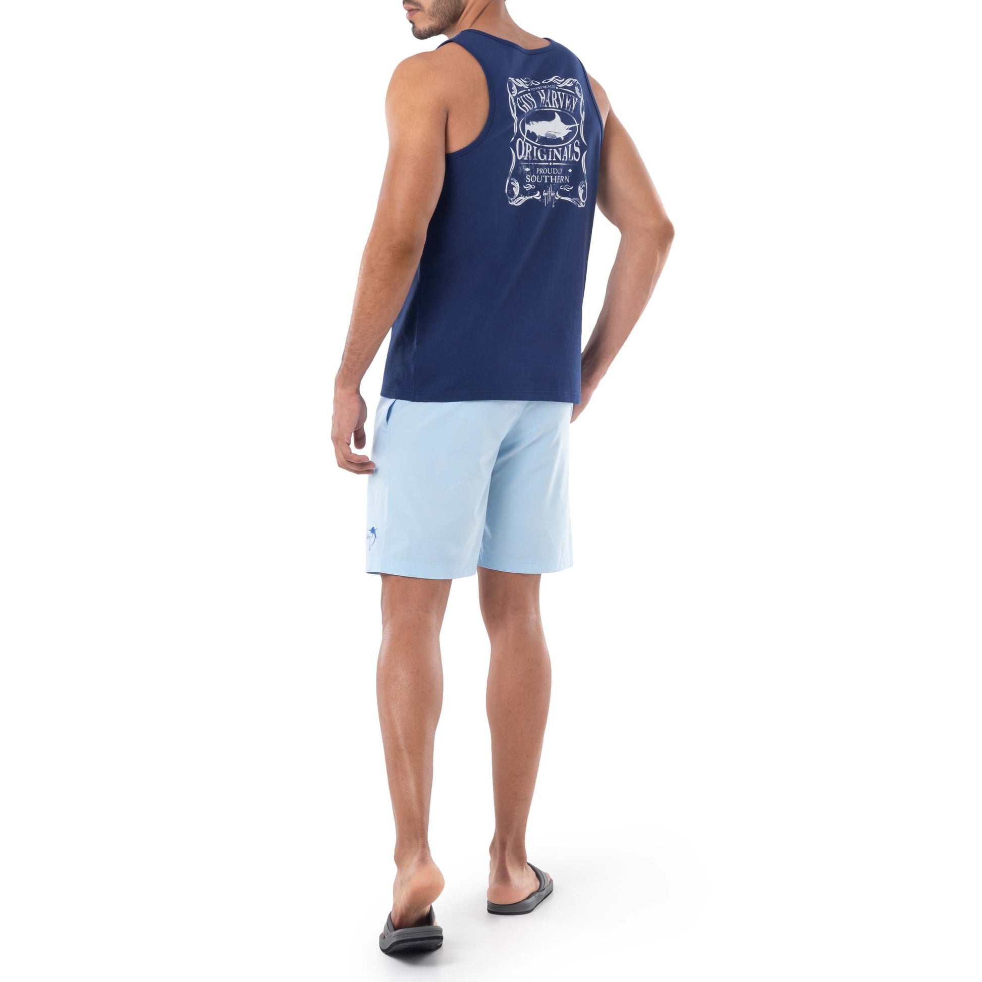 Men's Proudly Southern Navy Tank Top View 3