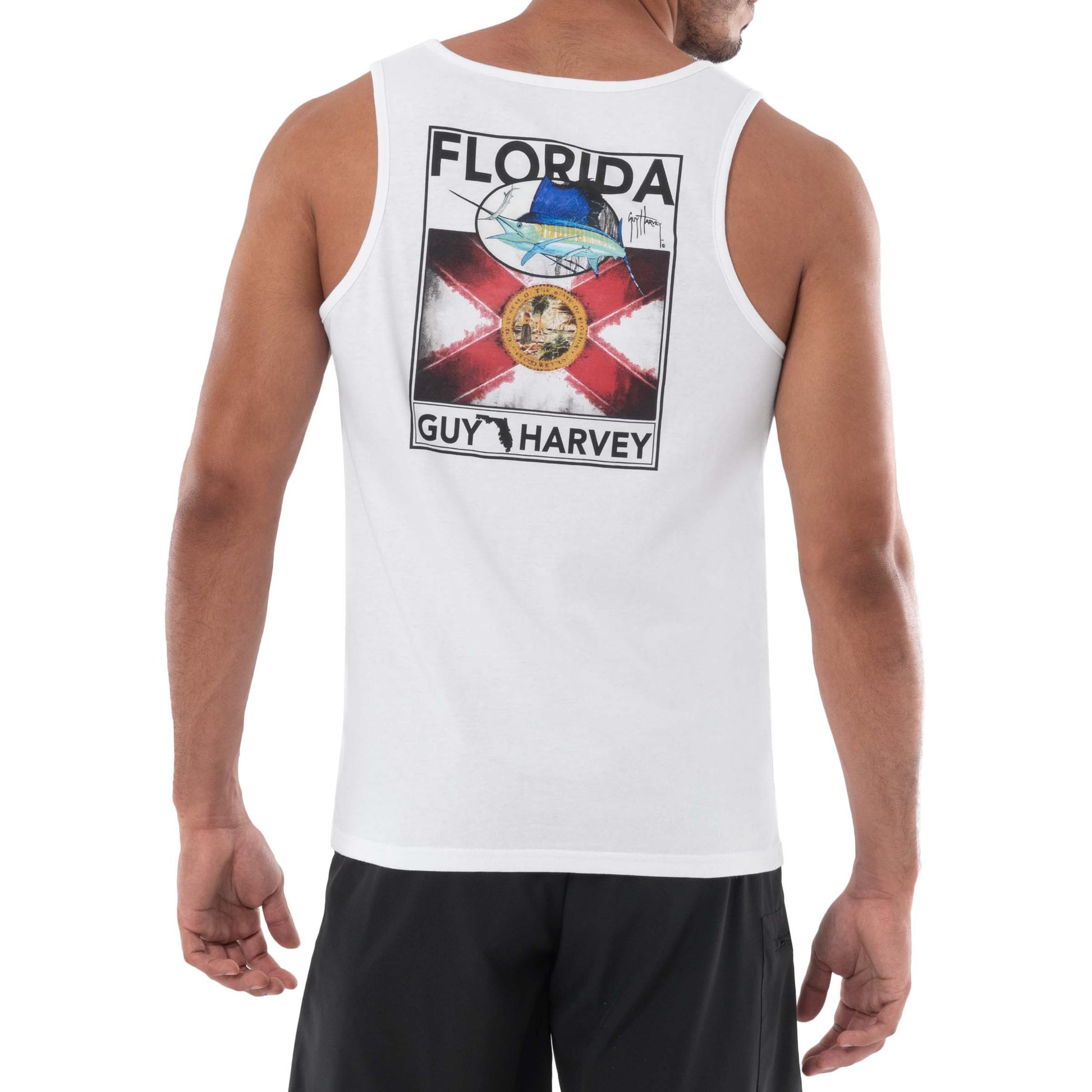 Men's Florida Flag White Tank Top View 1