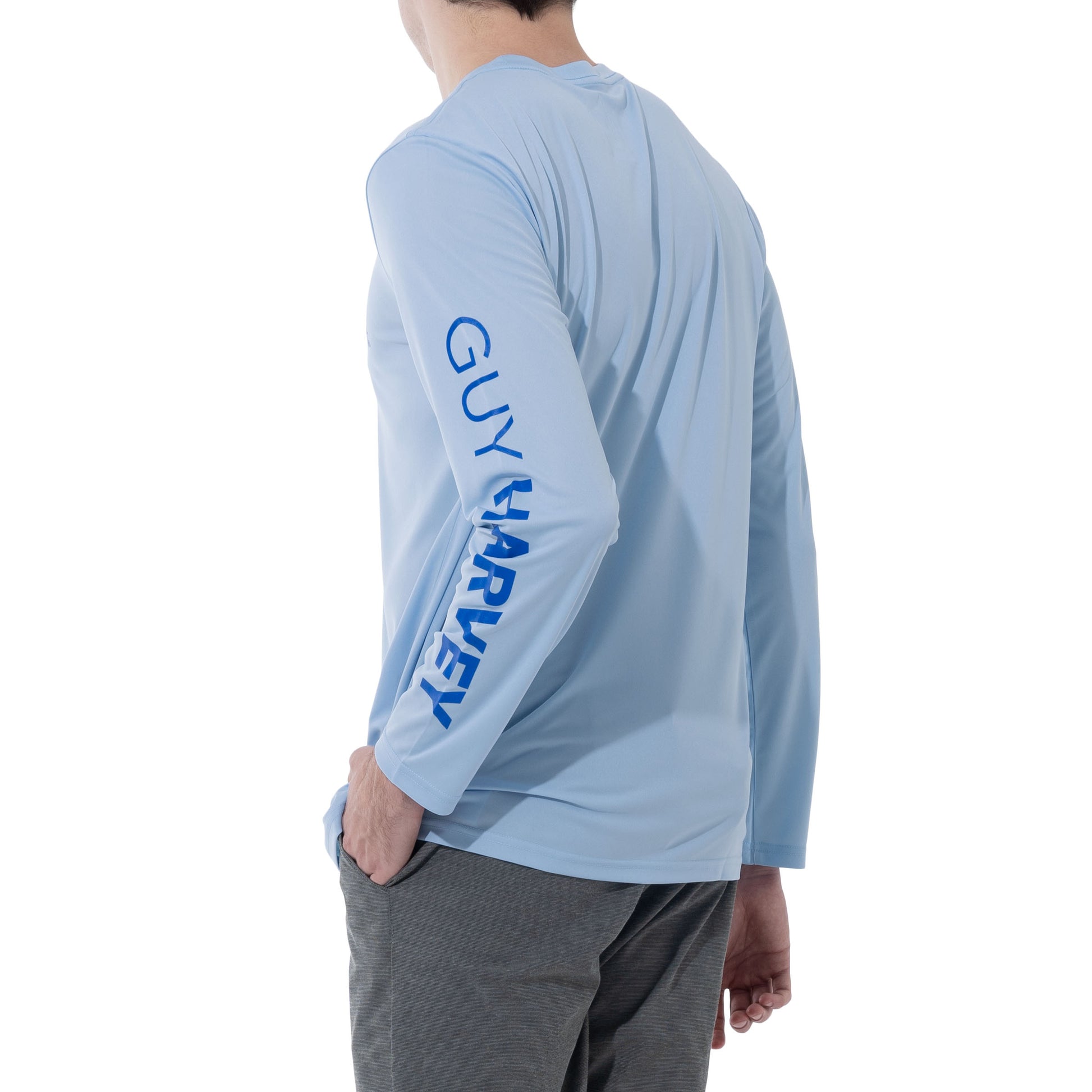 Men's UV Protection Long Sleeve Shirt Light Blue / L