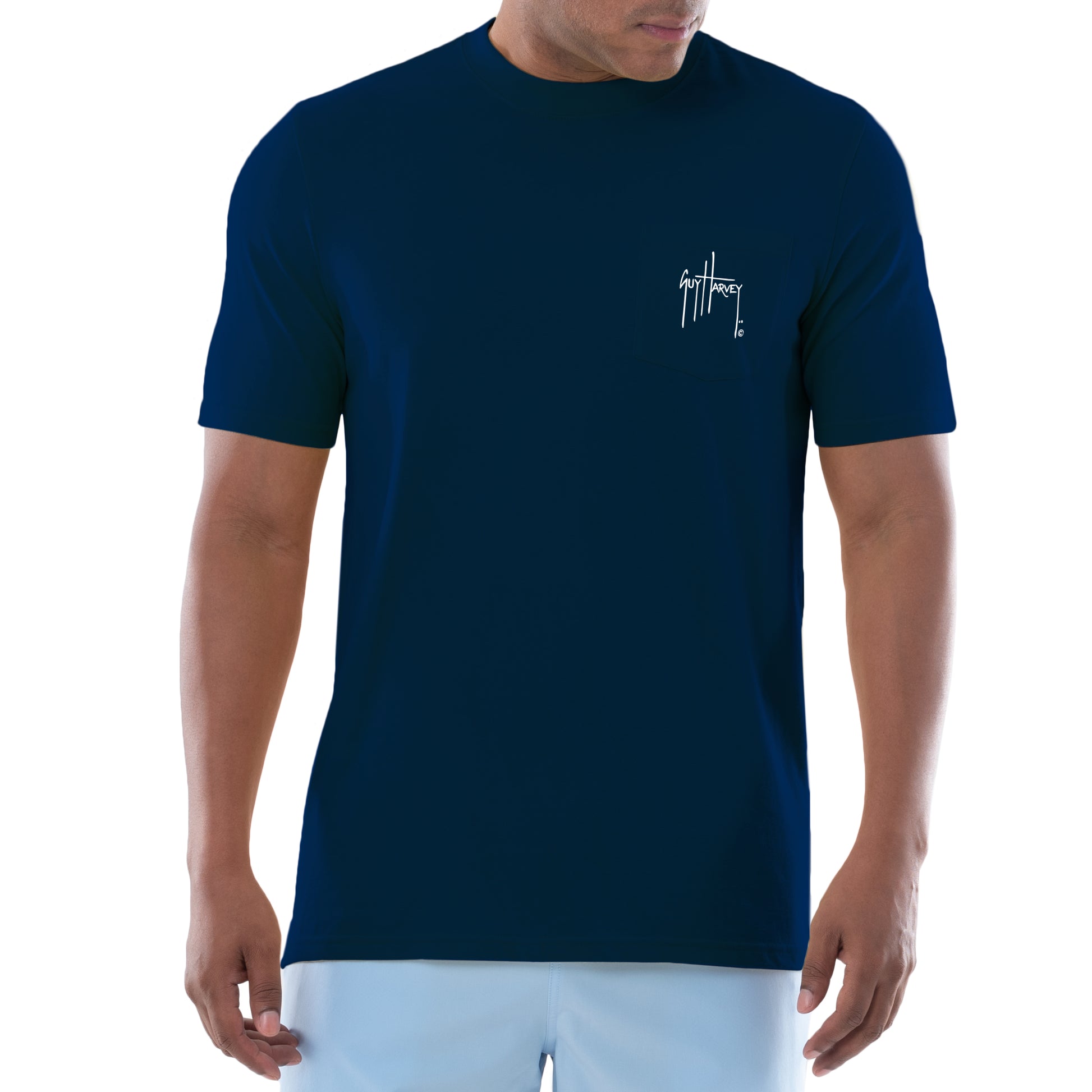 Men Freshwater Brown Trout Short Sleeve Pocket T-Shirt View 2