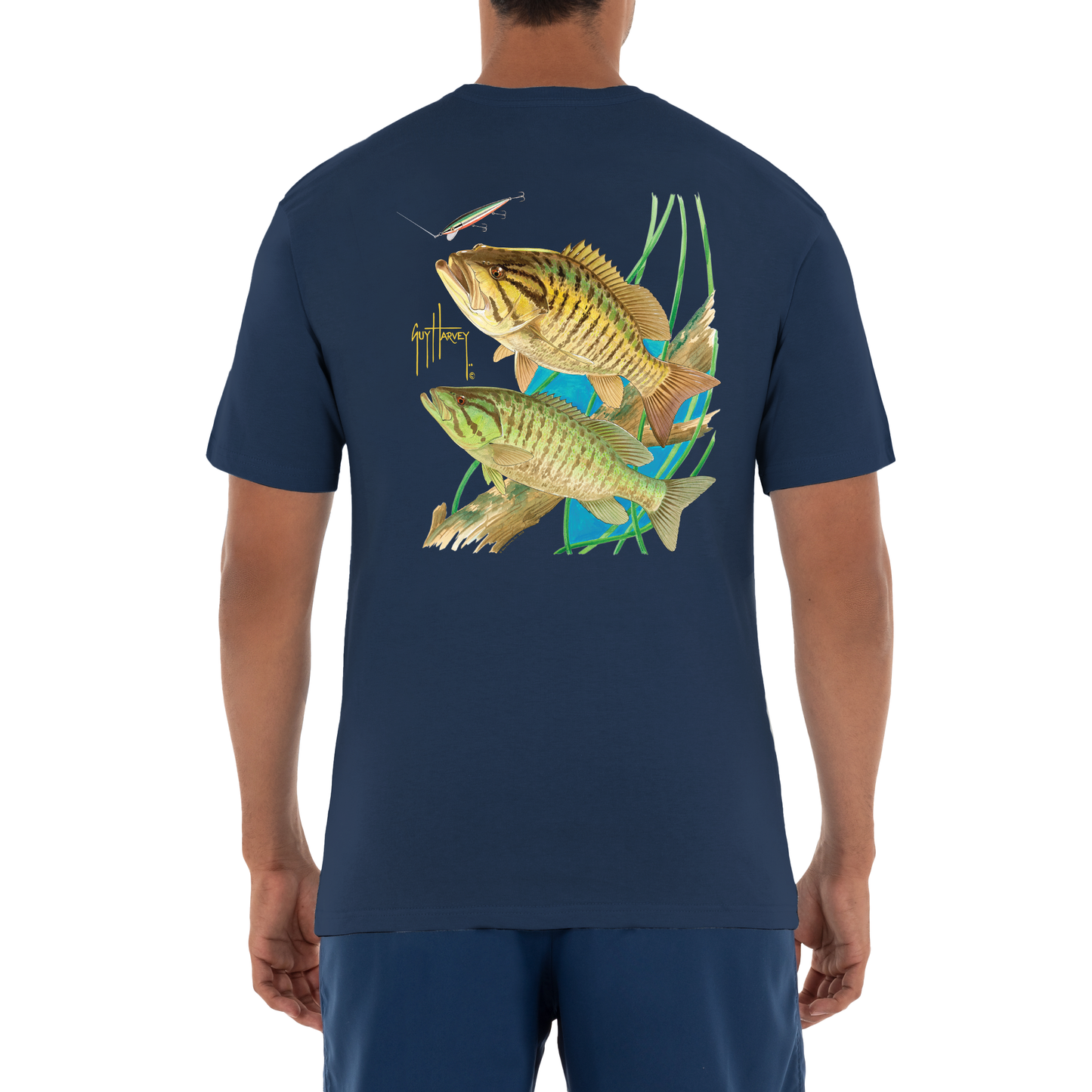 Men Freshwater Smalls Bass Short Sleeve Pocket T-Shirt View 1