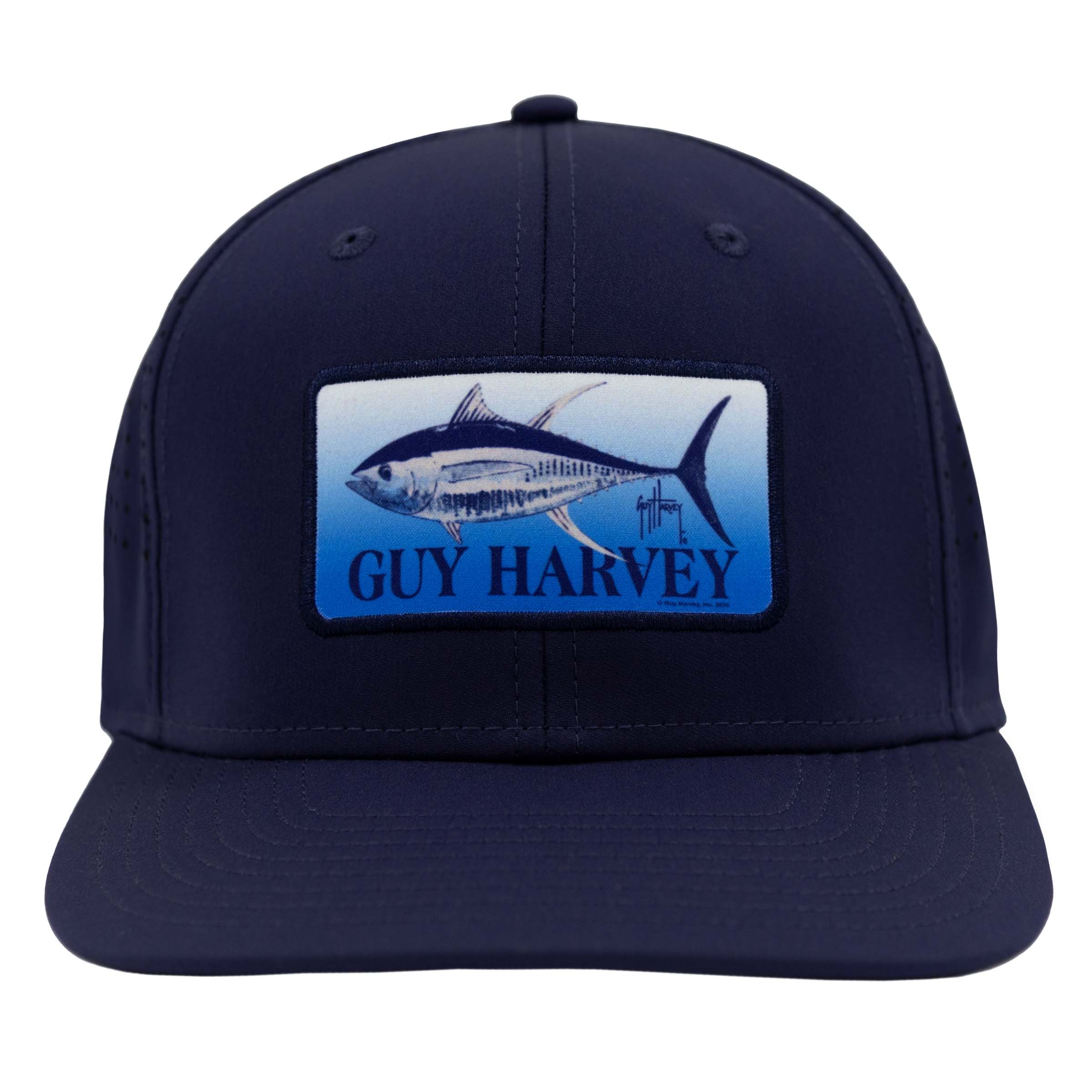 Men's Navy Total Tuna Flex Fitted Trucker Hat View 2