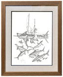 'OLD MAN' SET OF 8 BLACK AND WHITE FRAMED LITHOGRAPHS View 7