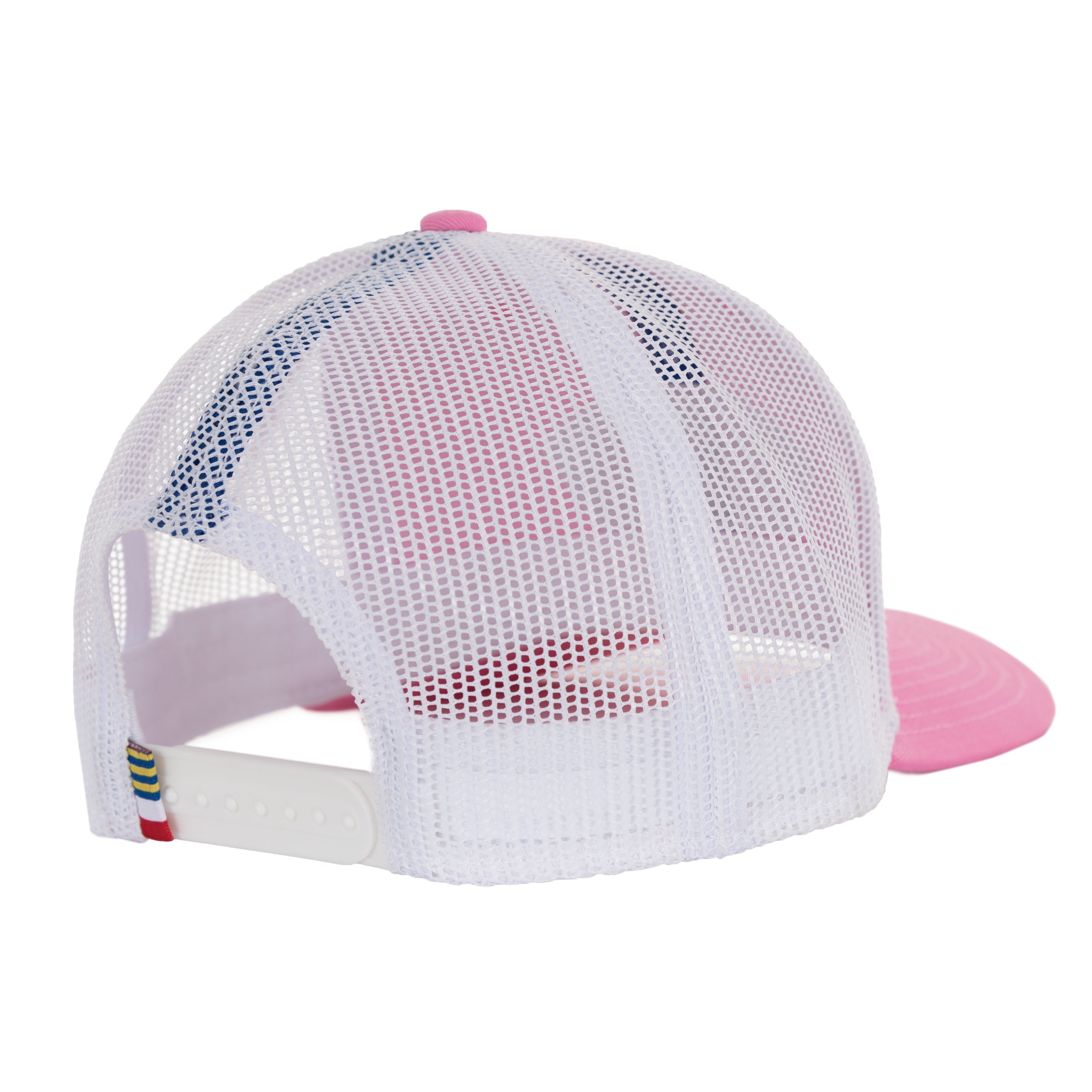 Ladies Pink Stay Golden Mesh Trucker Hat View 2