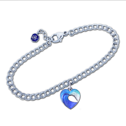Heart of the Sea - Wave Bracelet in Sterling Silver and Enamel