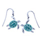 Sea Turtle Earrings Enameled and Crafted in Sterling Silver