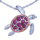 Sea Turtle Necklace Enameled & Crafted in Sterling Silver