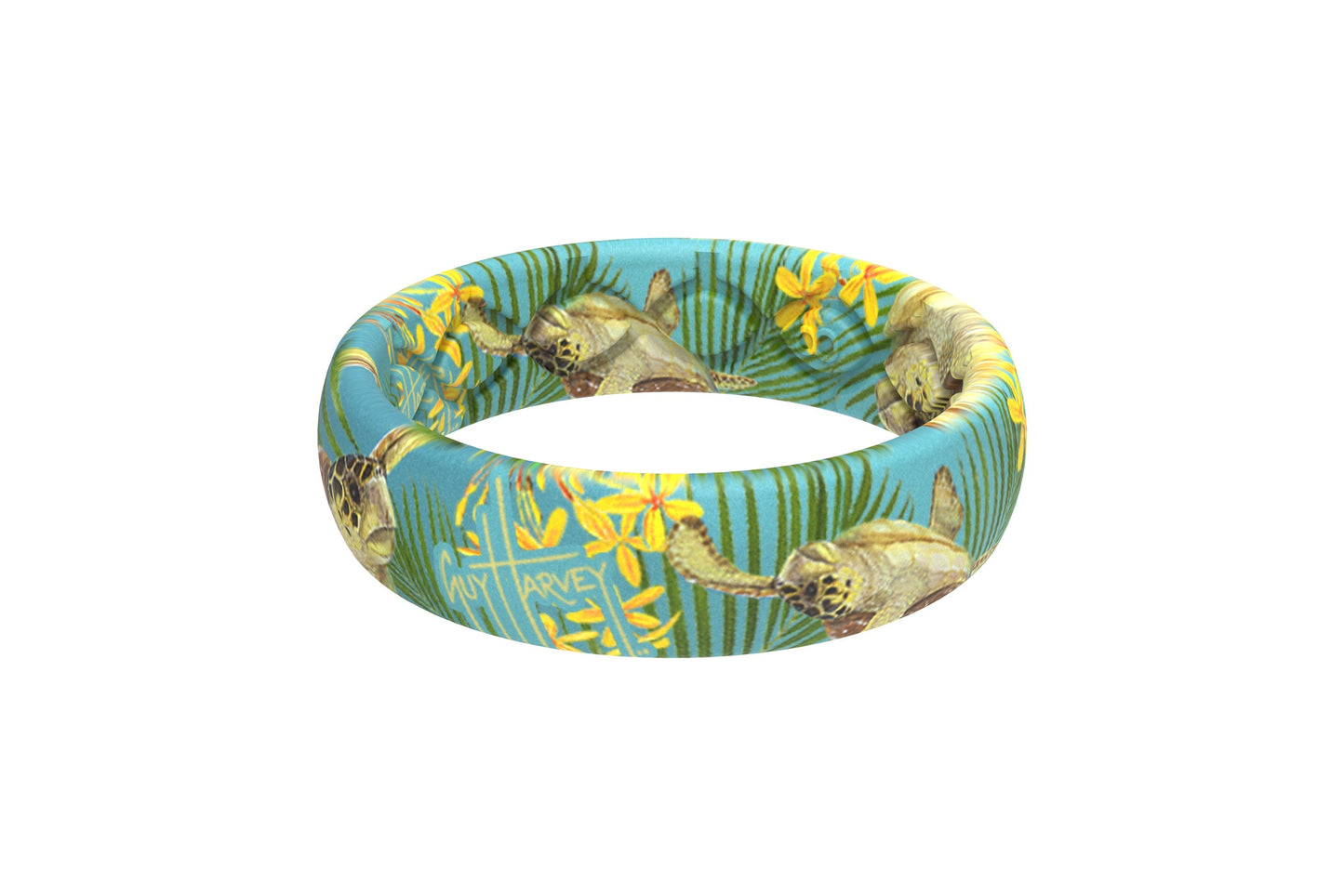 Guy Harvey Tropical Turtle Thin Ring view 2 View 2