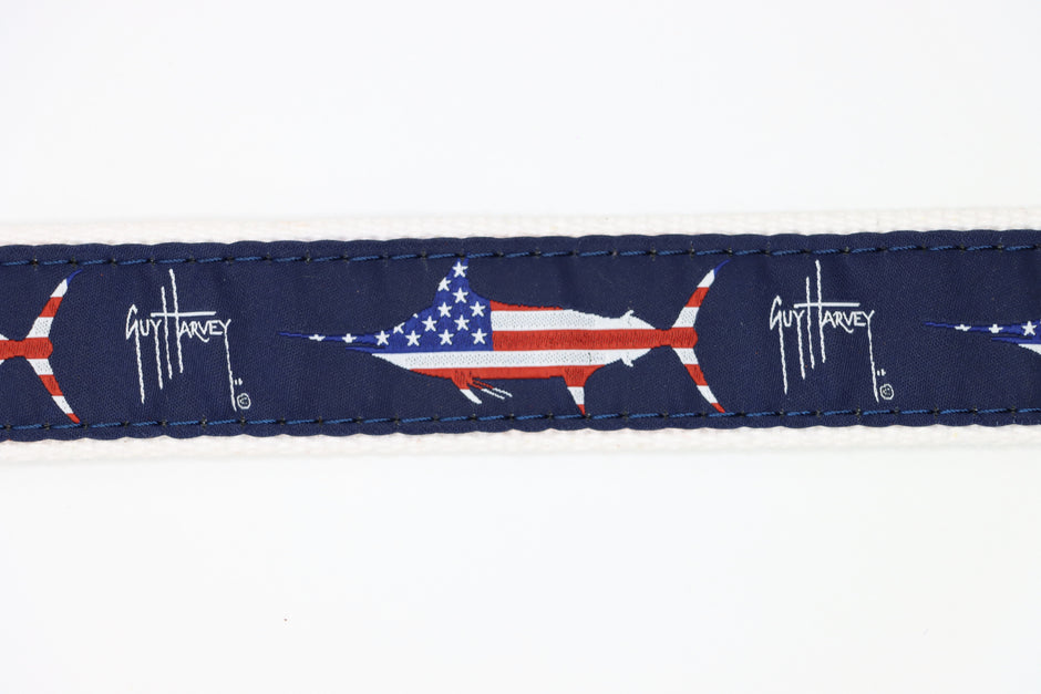 Belt - Guy Harvey Keys Slam on Navy