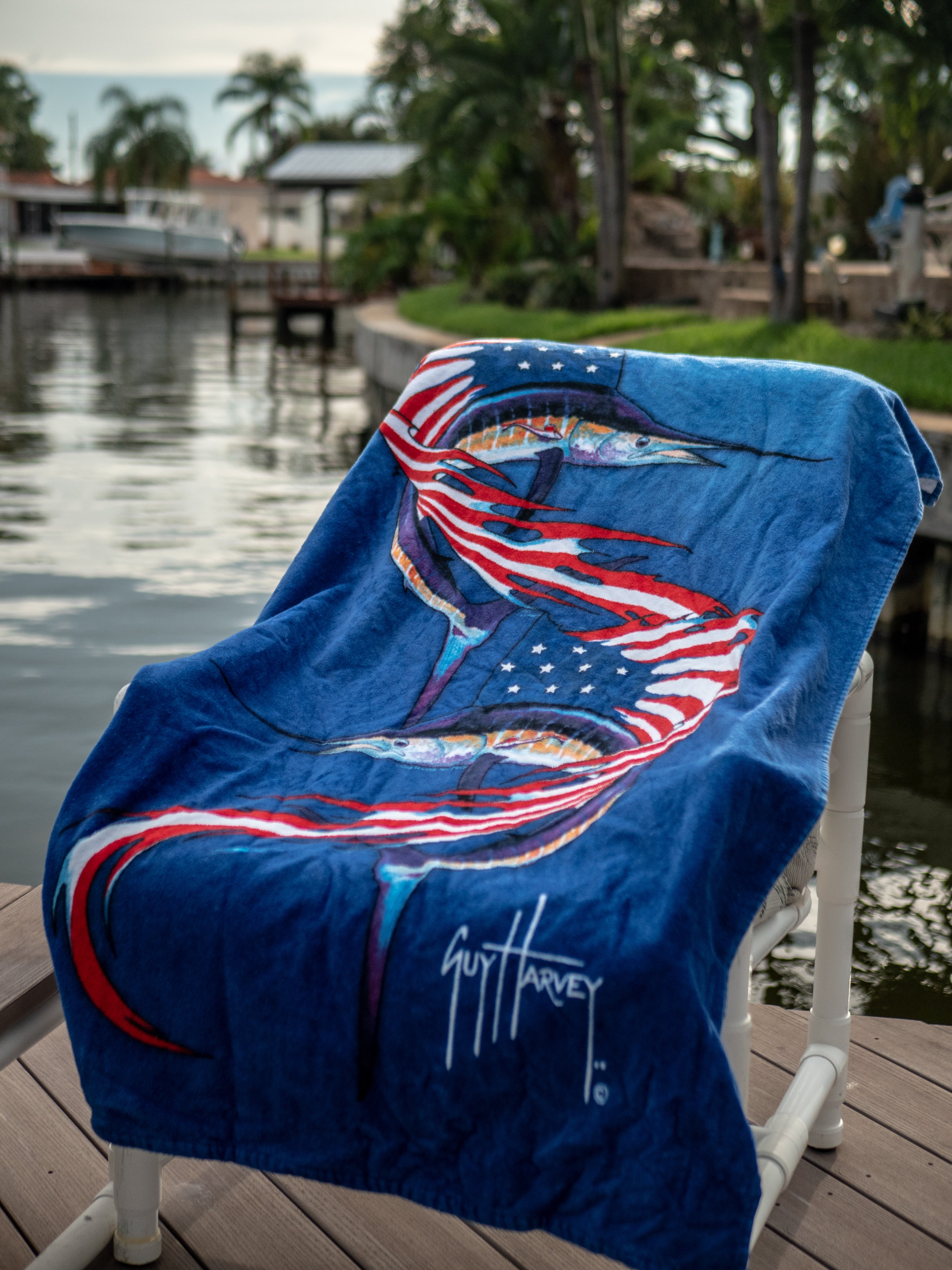 Americana Sailfish Beach Towel View 8