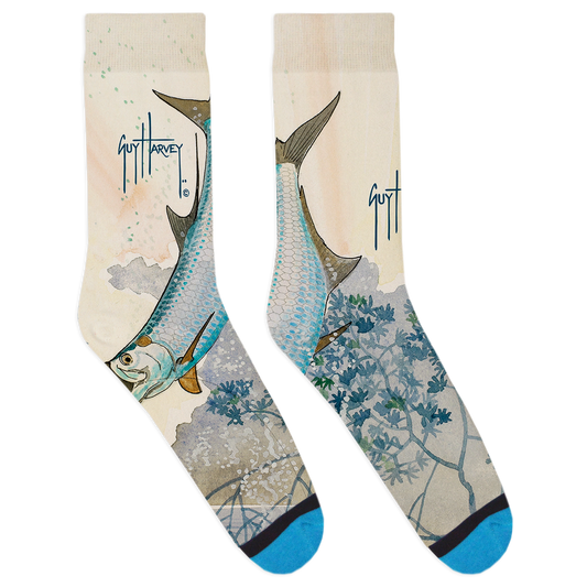 Tan Tarpon Socks View 1