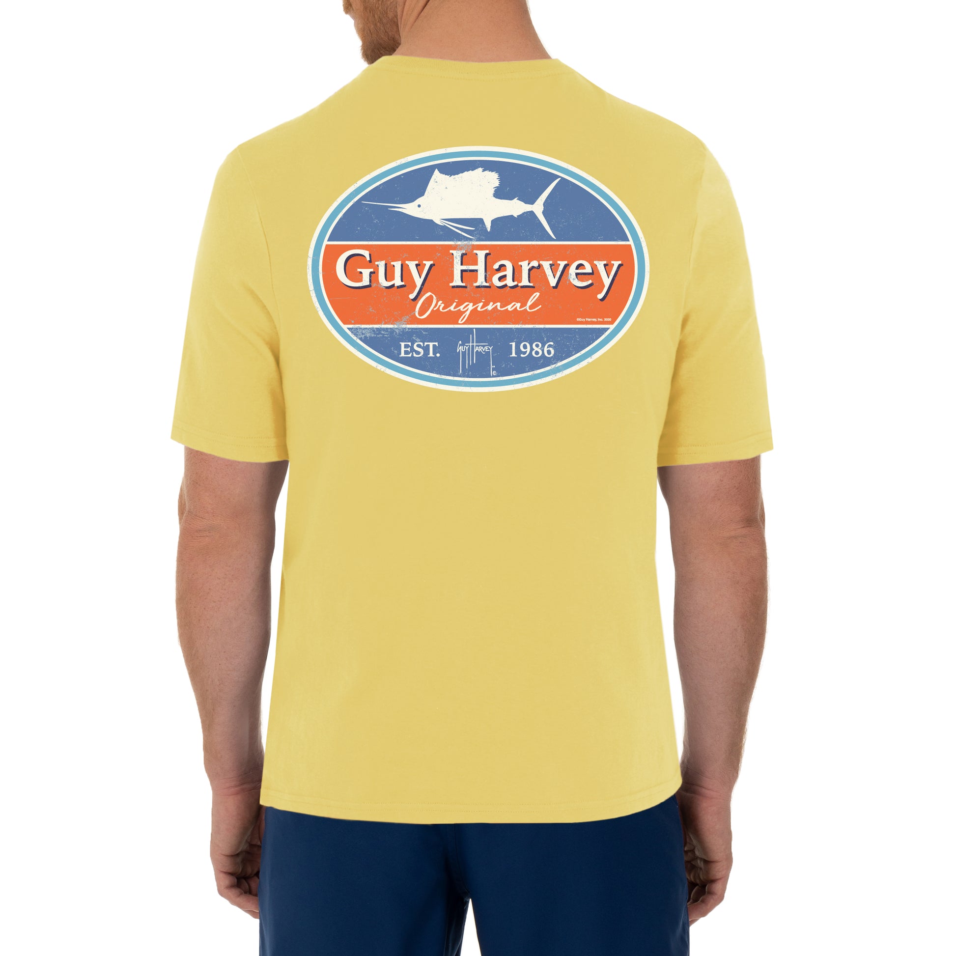 Men's Original Sailfish Short Sleeve Yellow T-Shirt View 1