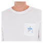 Men's Kingfish Core Long Sleeve Pocket White T-Shirt View 5