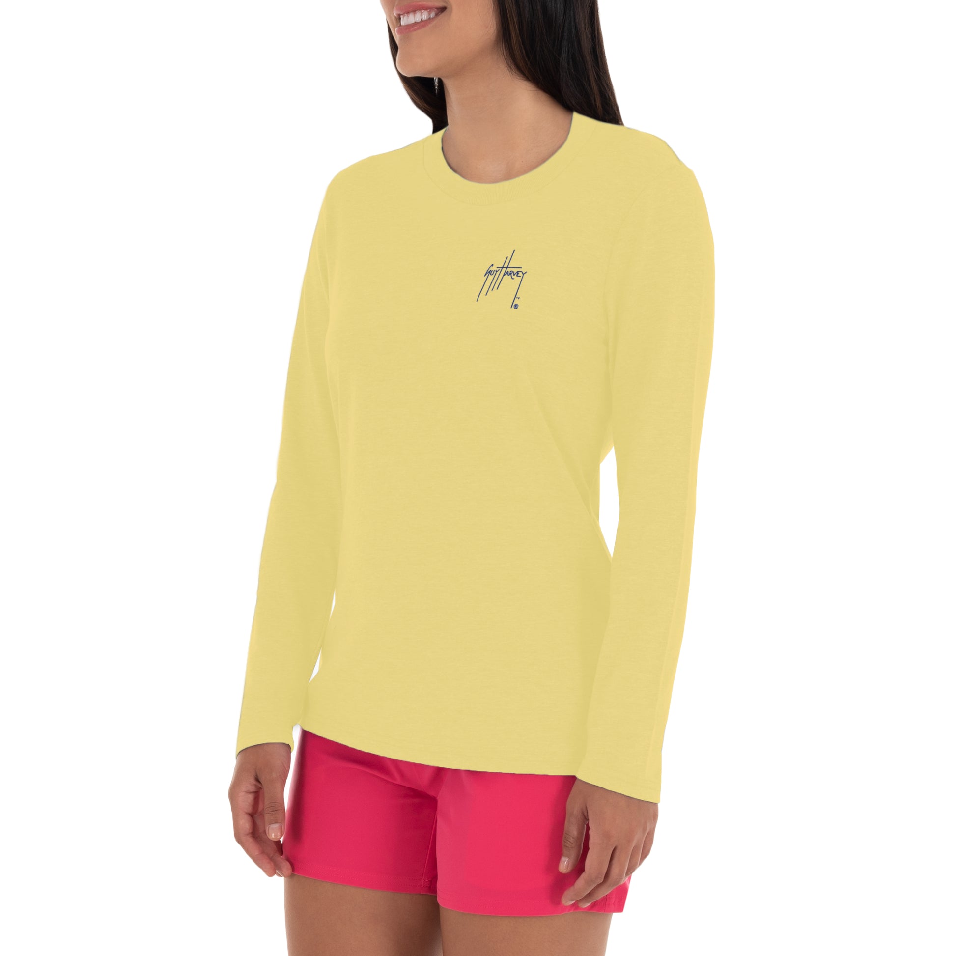 Ladies Fresh Floral Long Sleeve Yellow T-Shirt View 6