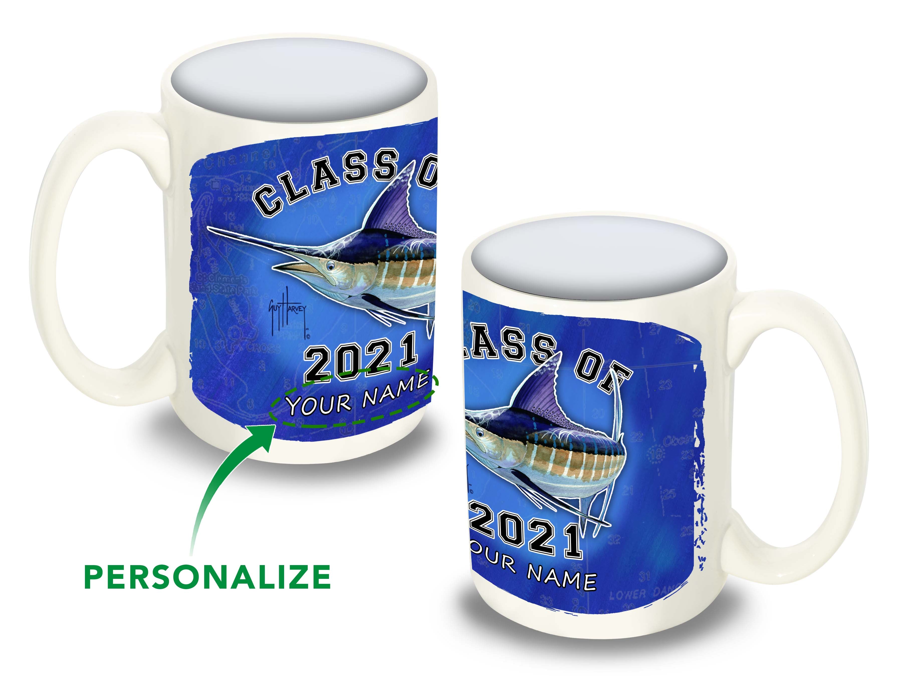 Custom Class of 2021 Marlin Coffee Mug View 1