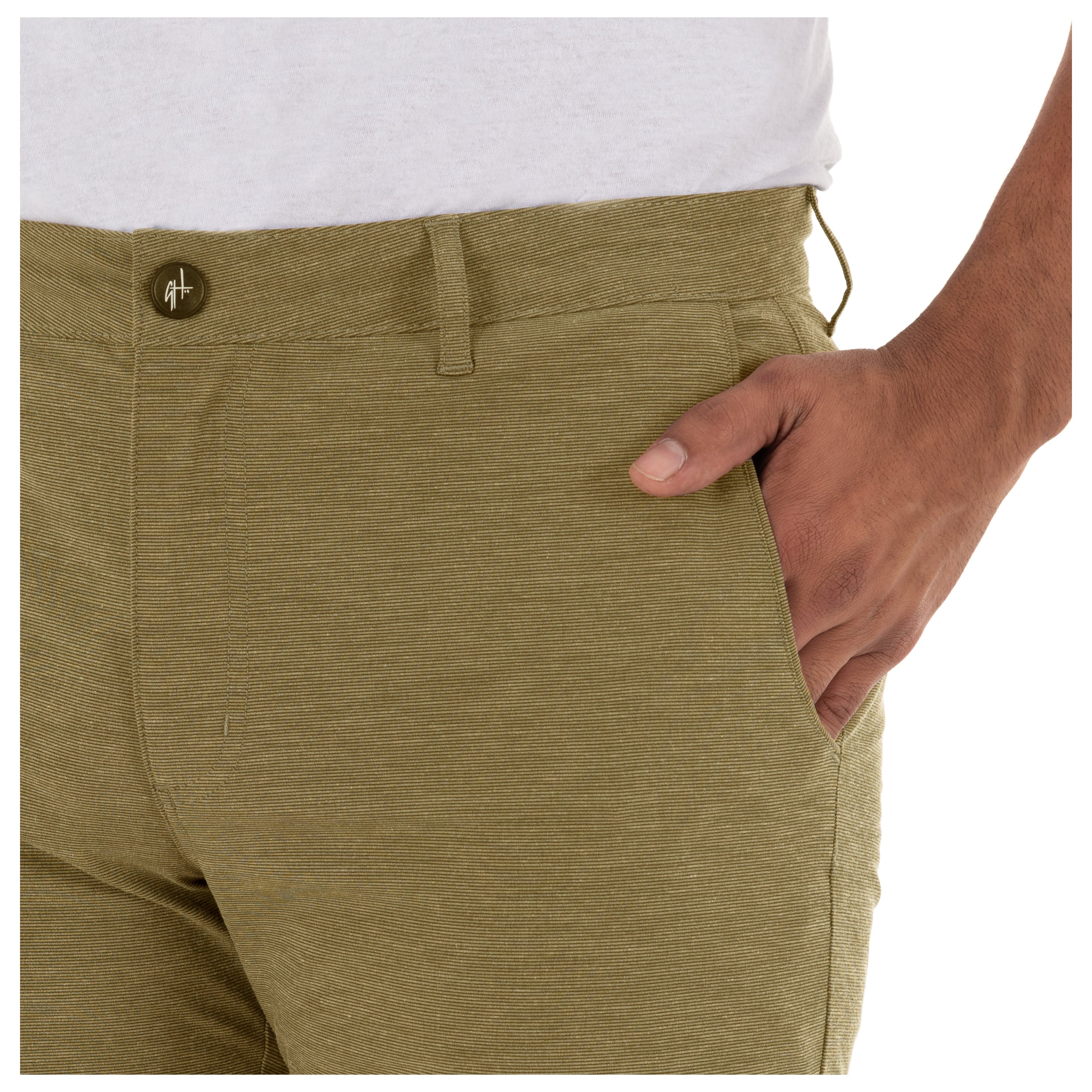 Men's 9" Hybrid Performance Khaki Walking Short View 4