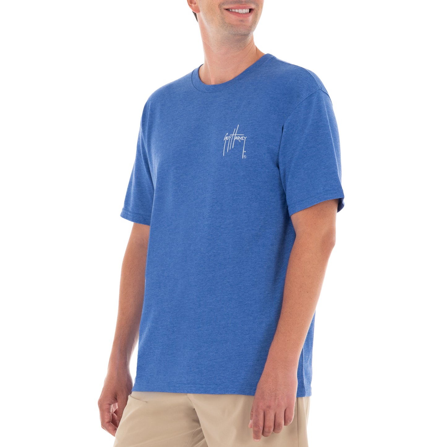 Men's Dr. Harvey Fishing Short Sleeve Royal T-Shirt