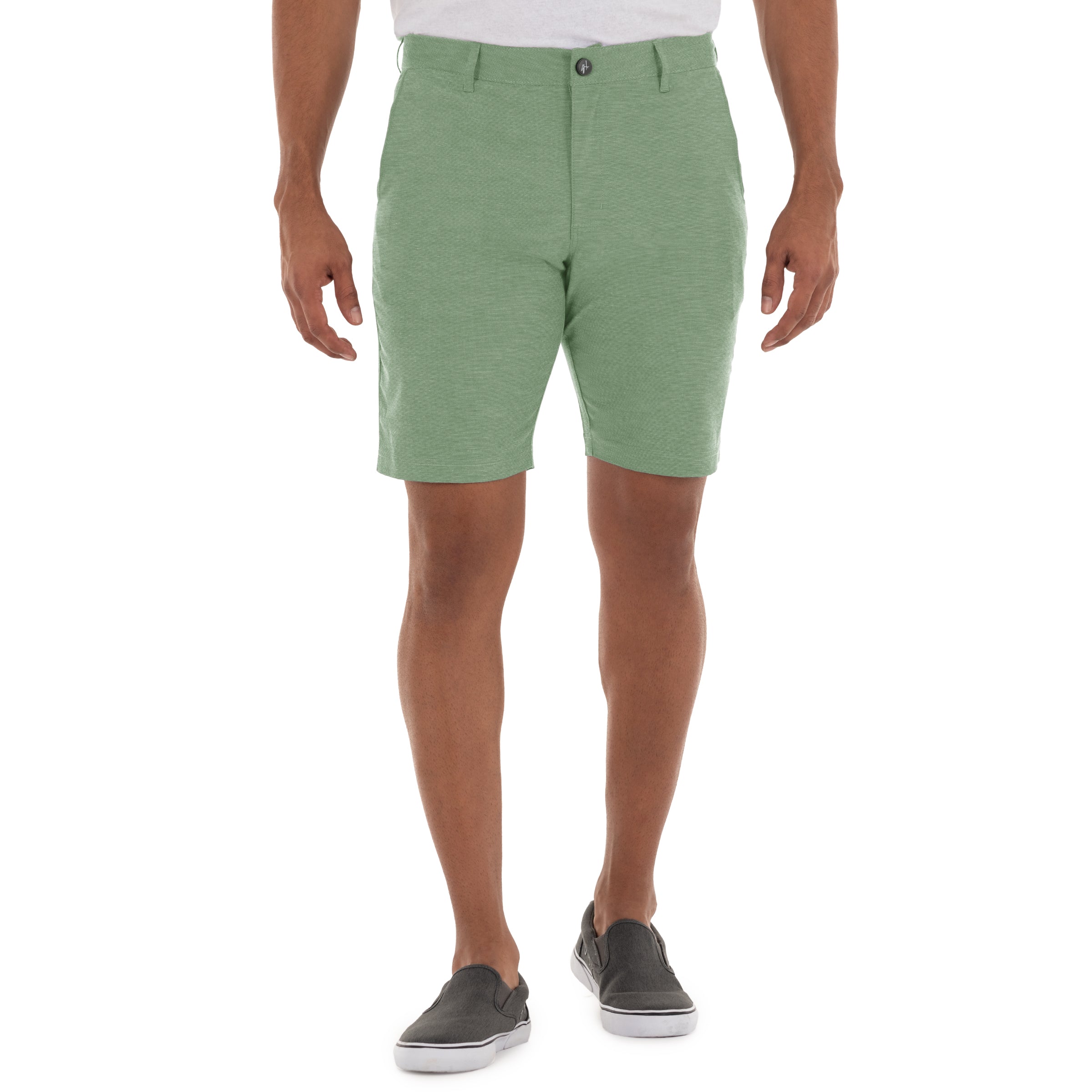 Men's 9" Hybrid Performance Green Walking Short View 1