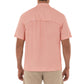 Men's Short Sleeve Texture Gingham Coral Performance Fishing Shirt View 4