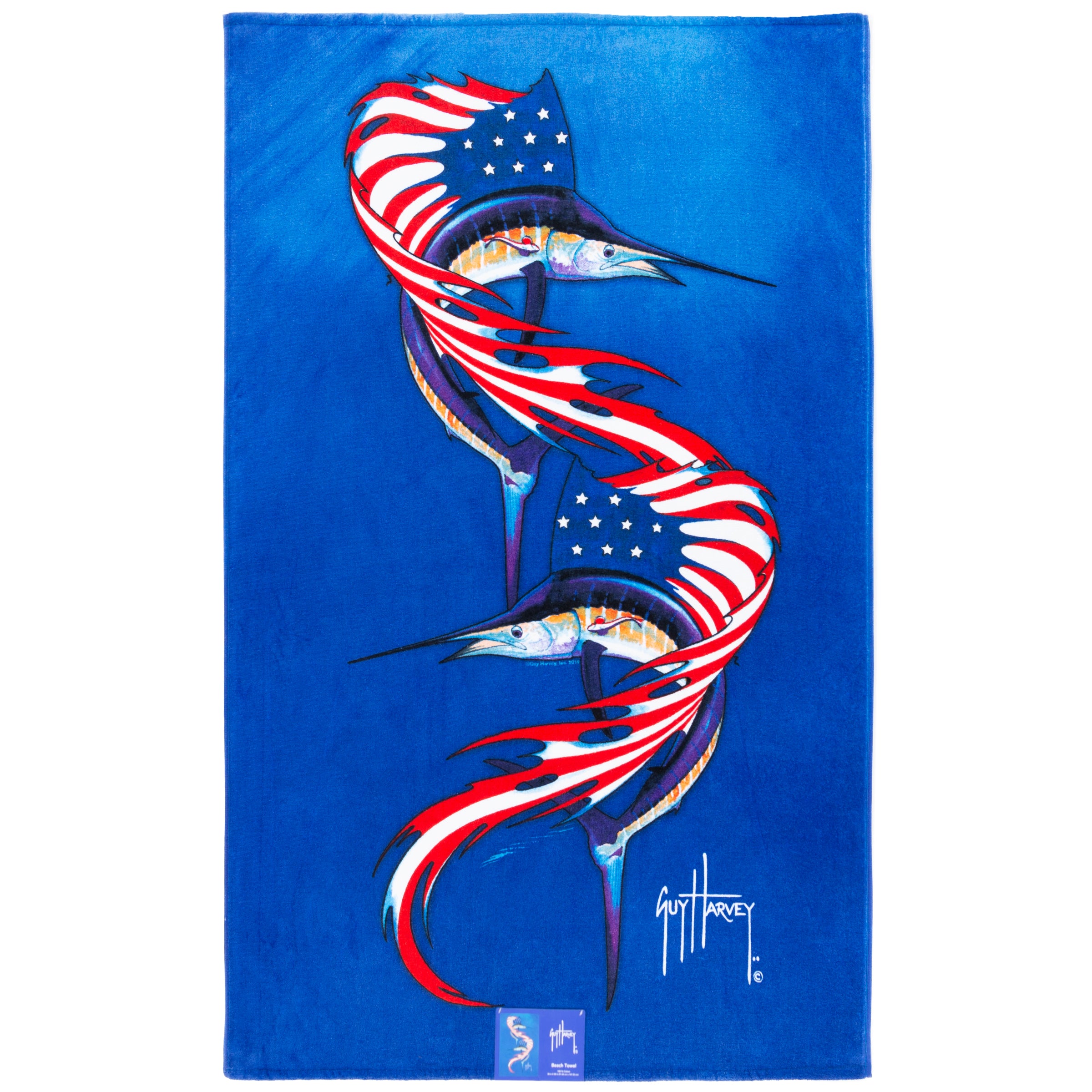 Americana Sailfish Beach Towel View 1