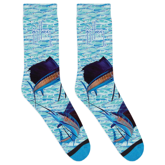 Baitwall Sails Blue Socks