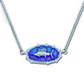 Ladies Sailfish Necklace Oval Bamboo - Enamel and Sterling Silver